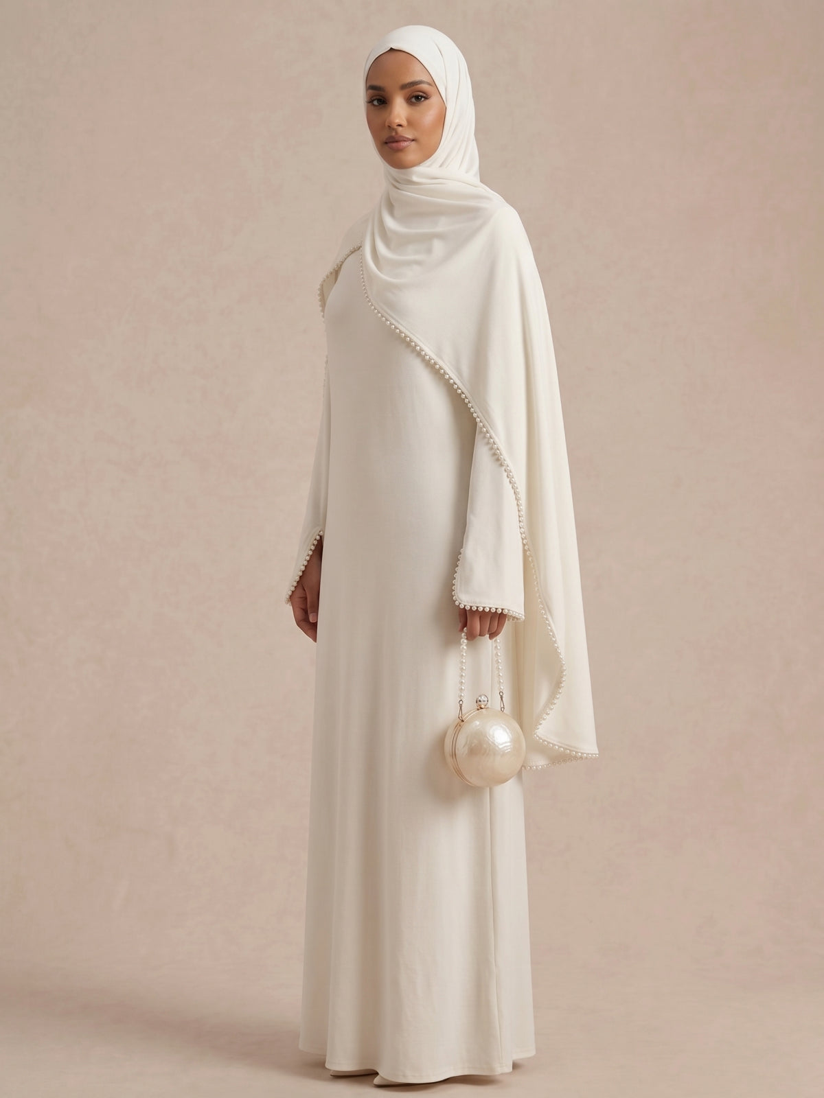Abaya Blanc Mariage | Caftania Paris