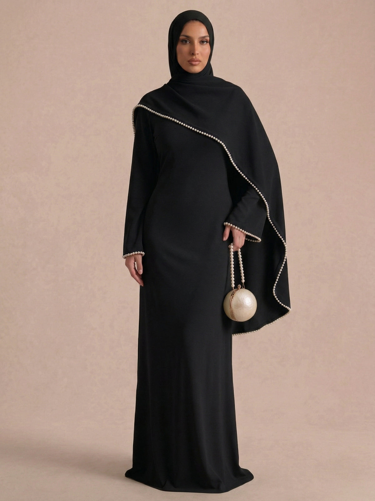 Abaya Noir Simple | Caftania Paris
