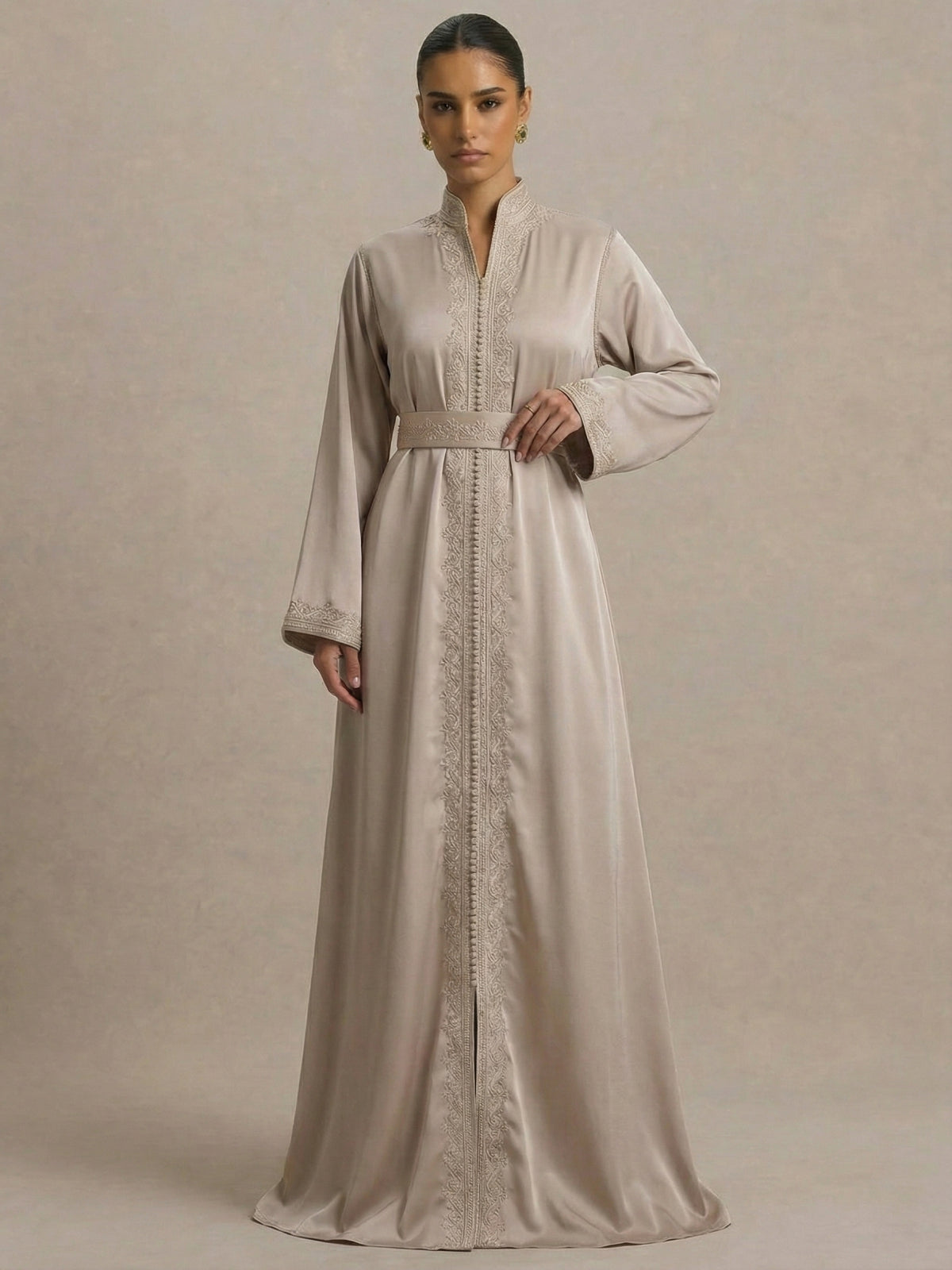 Caftan Blanc Simple - Caftania Paris