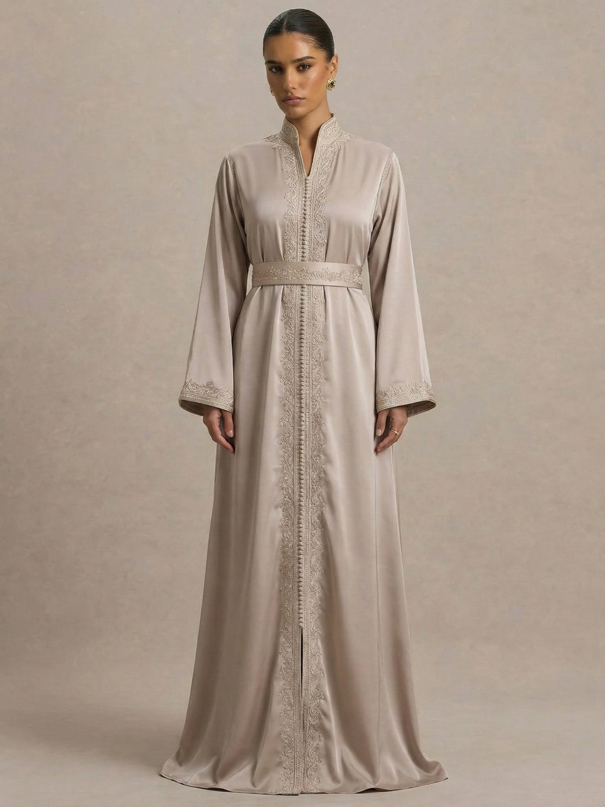 Caftan Blanc Simple - Caftania Paris