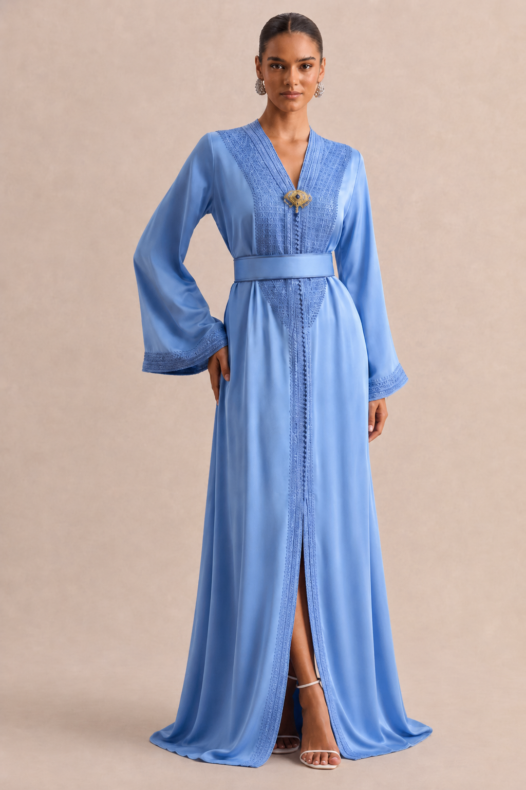 Caftan Marocain Bleu | Caftania Paris