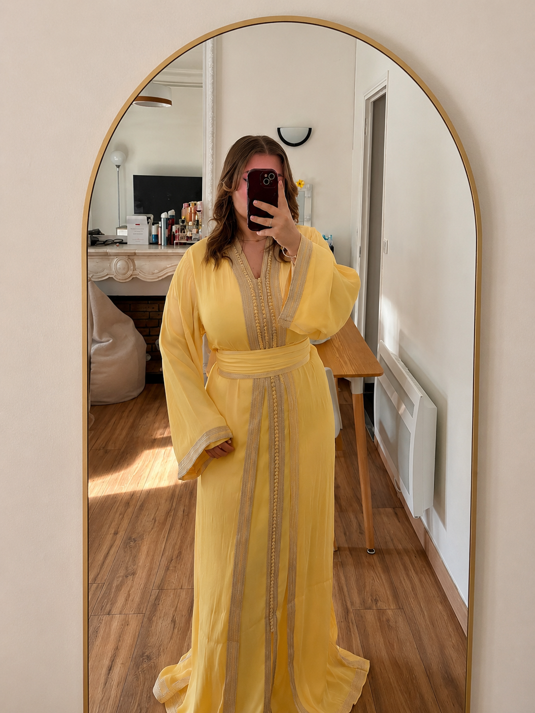 Caftan Jaune Poussin | Caftania Paris