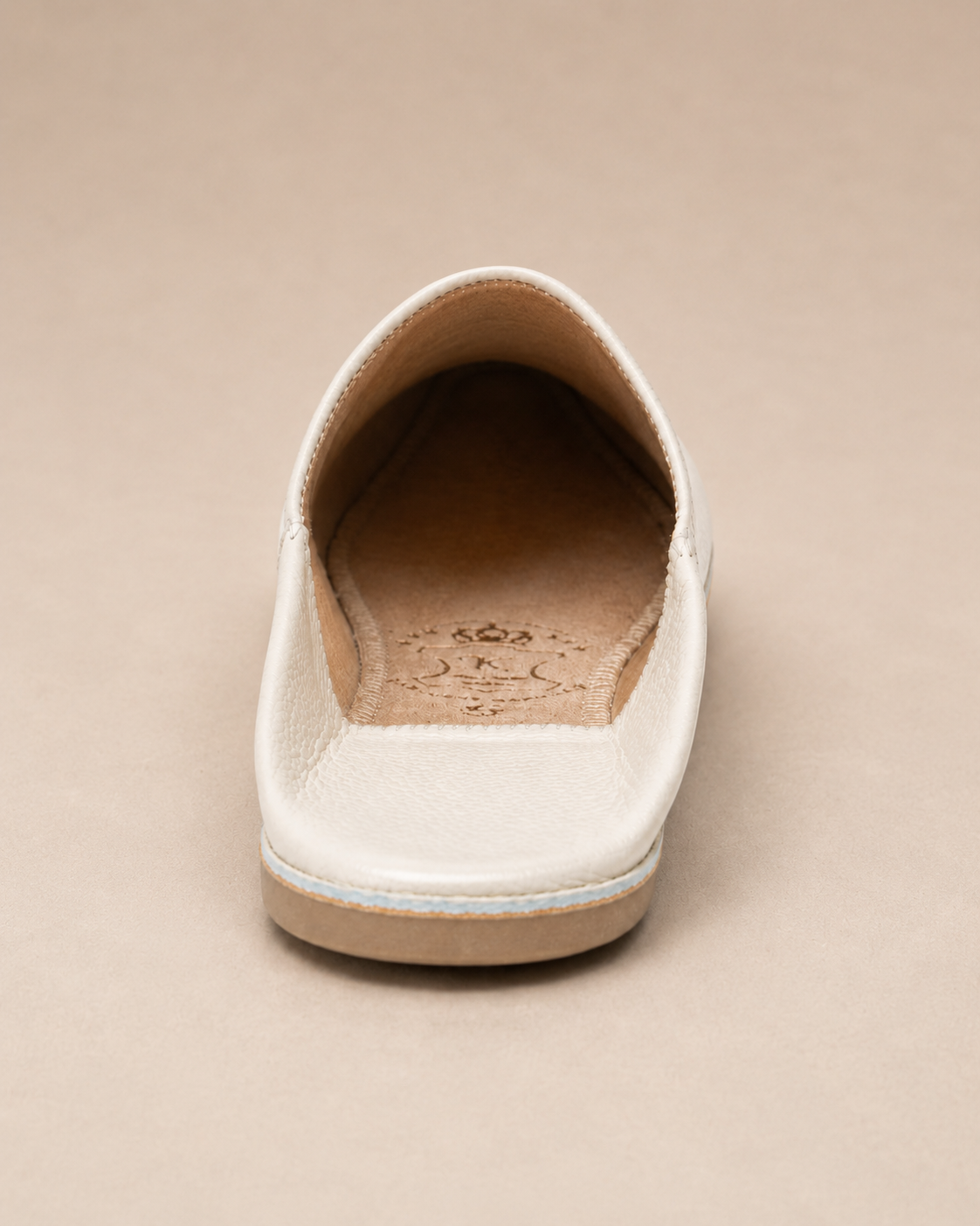 Babouches Marocaines en Cuir Blanc