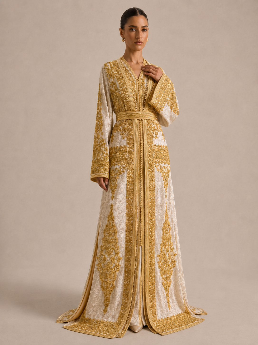 White Bridal Caftan
