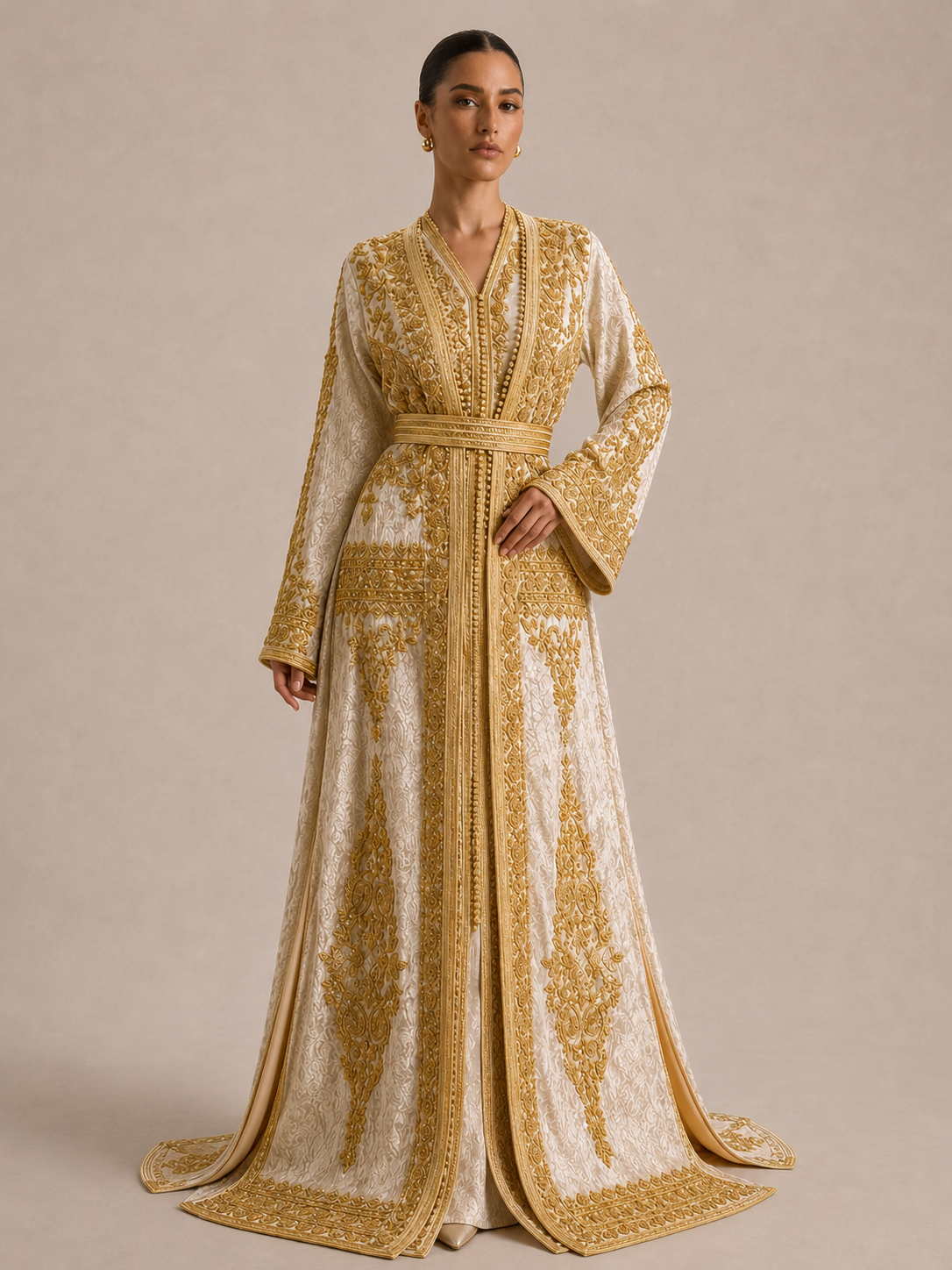 White Bridal Caftan