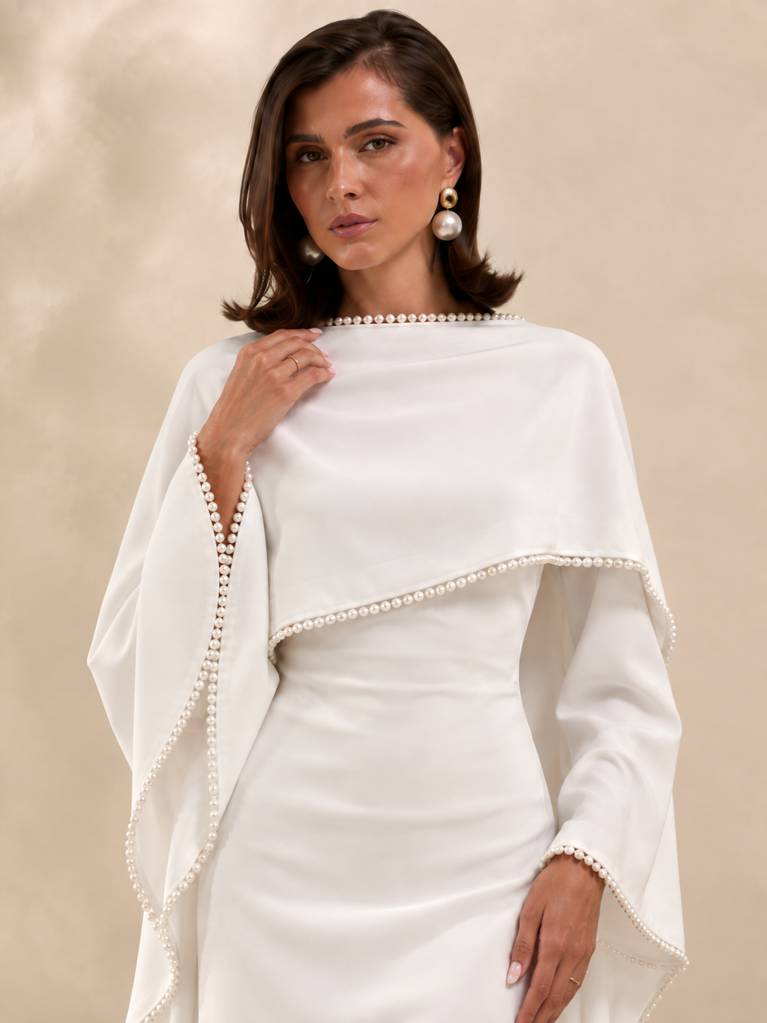 White Wedding Abaya