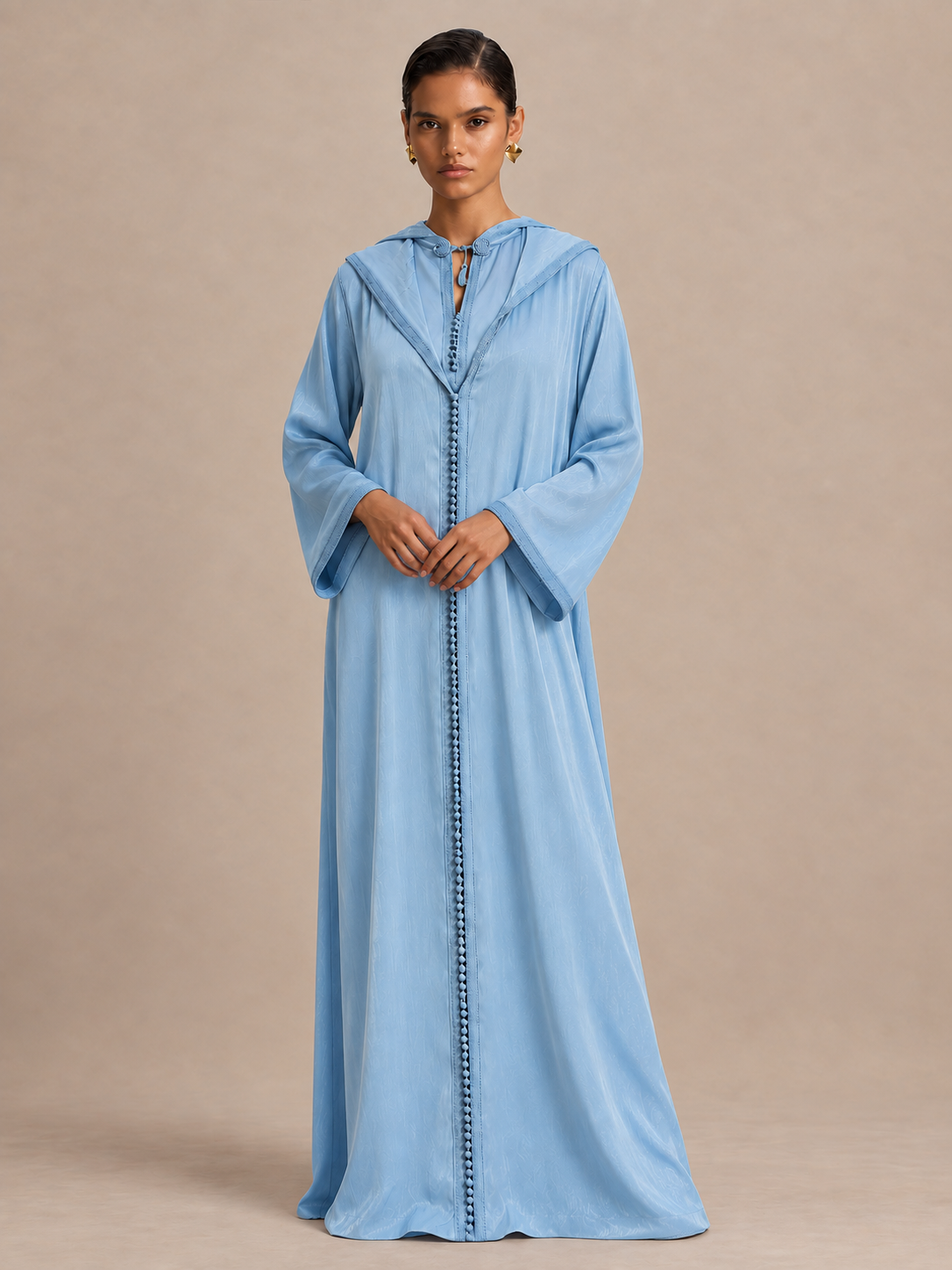 Himmelblaue Djellaba (2-teilig)