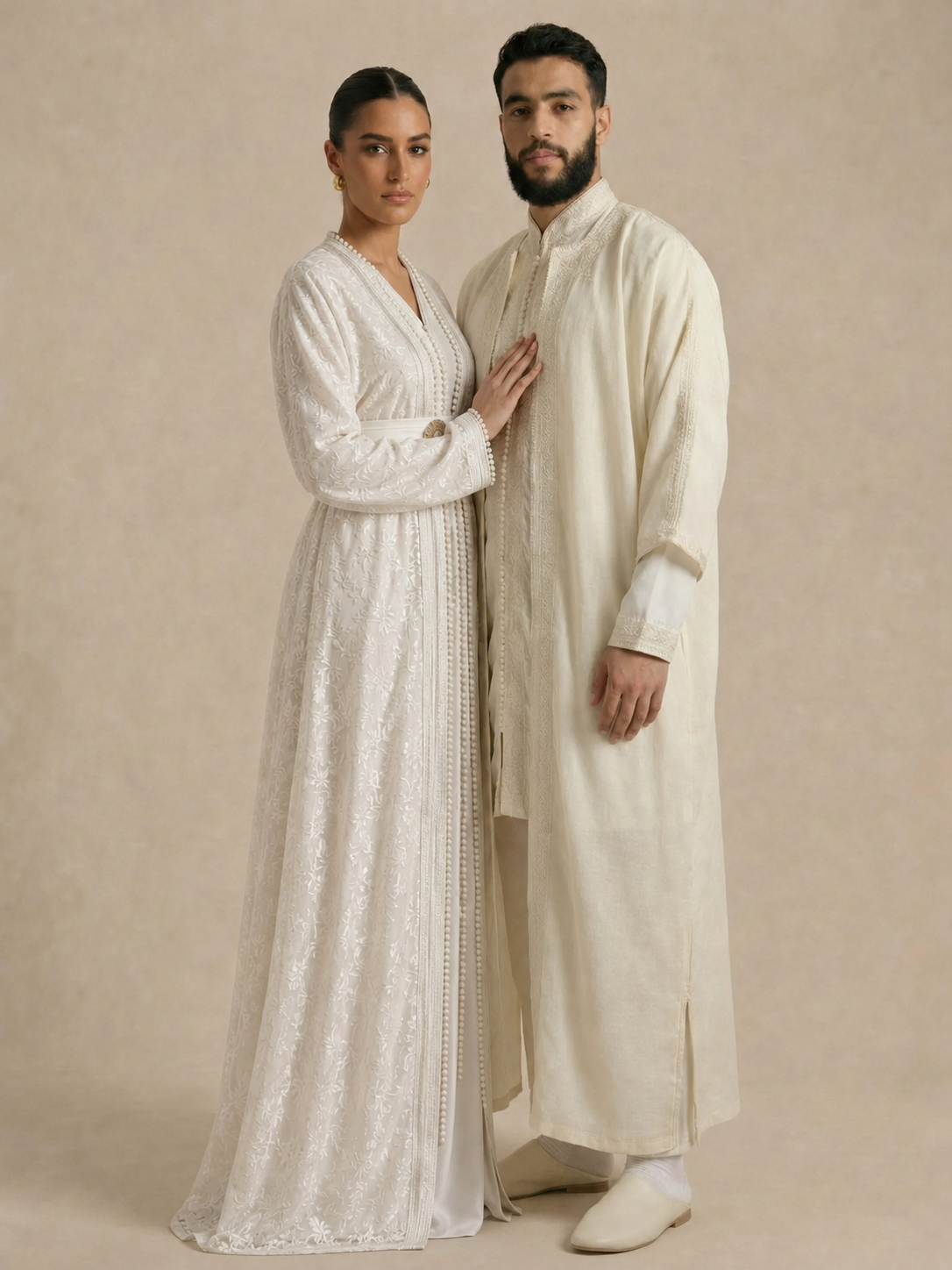 Caftan Mariage Blanc Moderne | Caftnia Paris