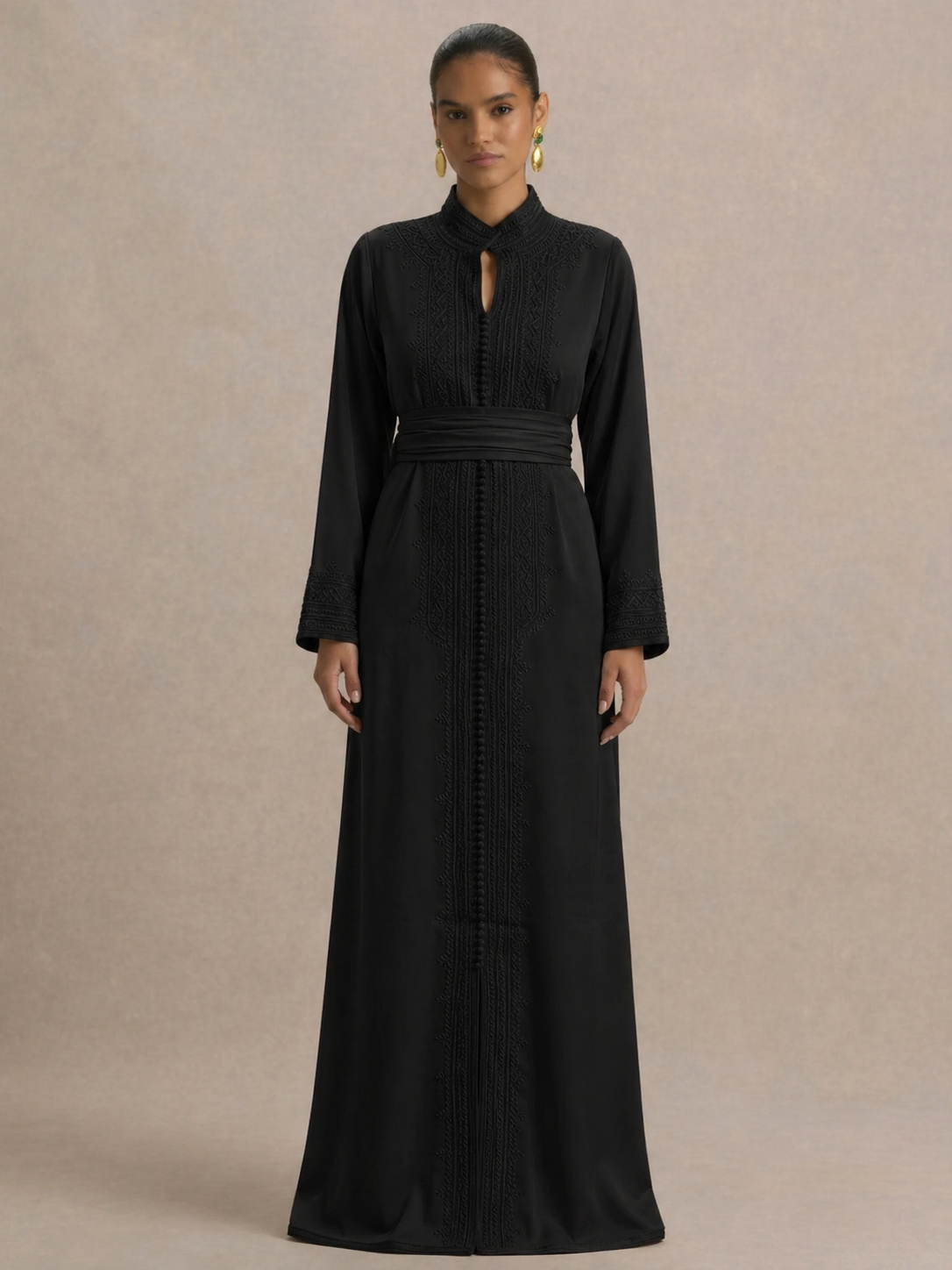 Modern Black Caftan