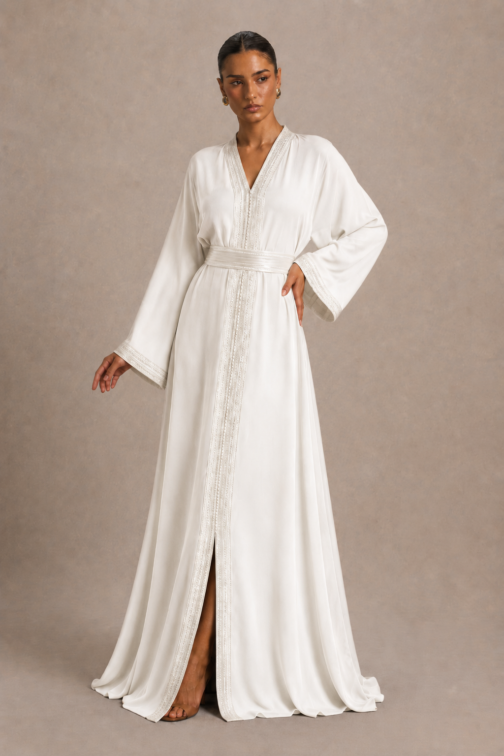 white caftan dress White Caftan Dress