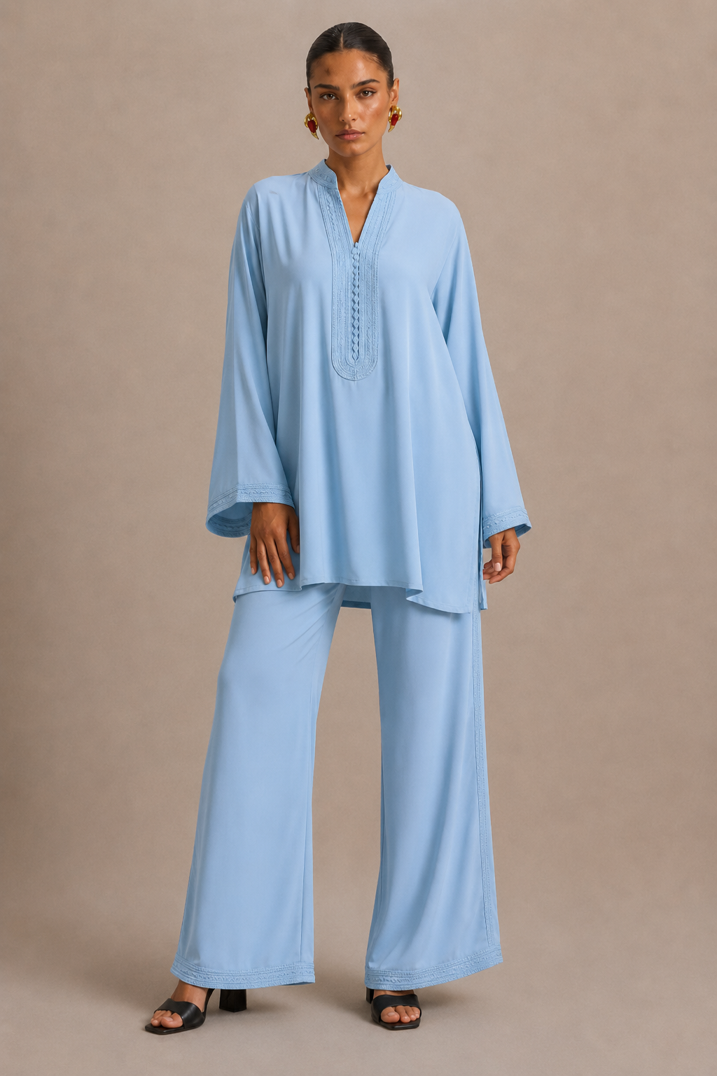 Ensemble Beldi Lina – Bleu Ciel Brodé