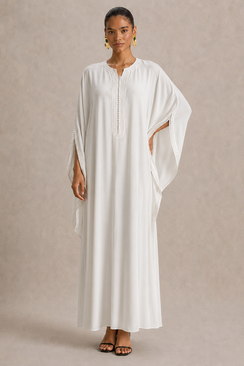 Gandoura Lina – Blanc Écru