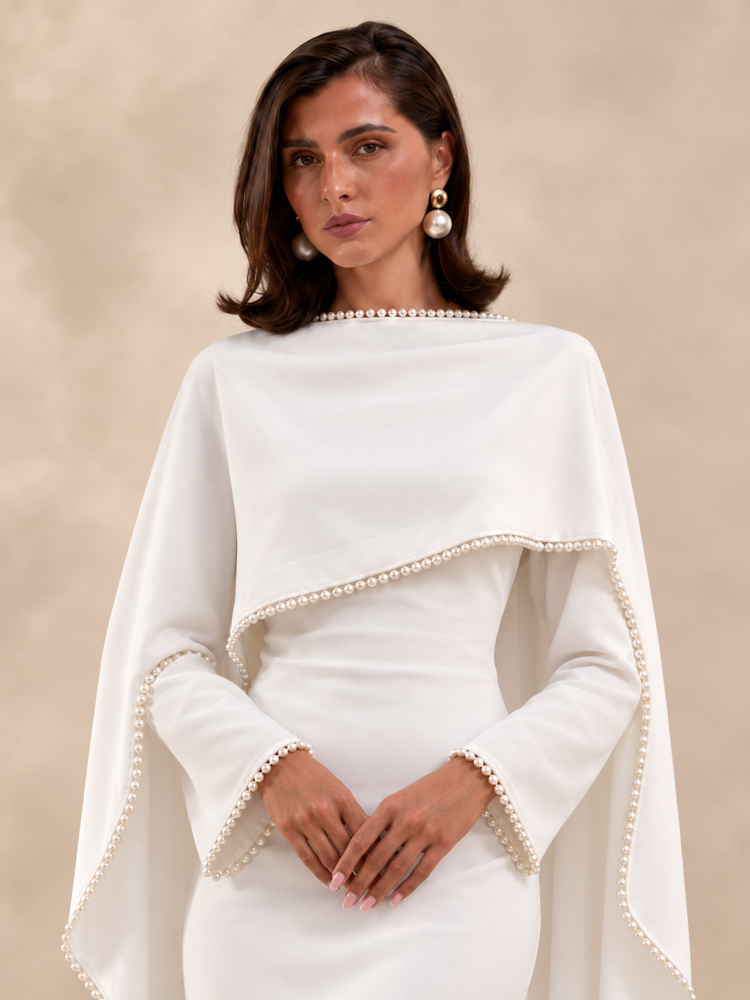 Abaya de boda blanca