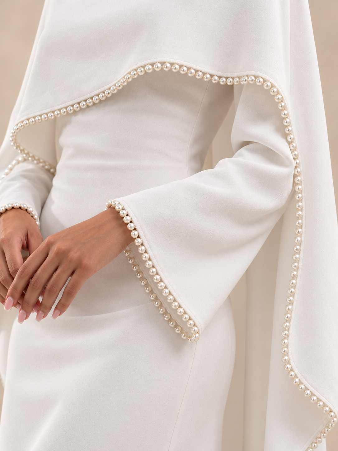 Abaya de boda blanca