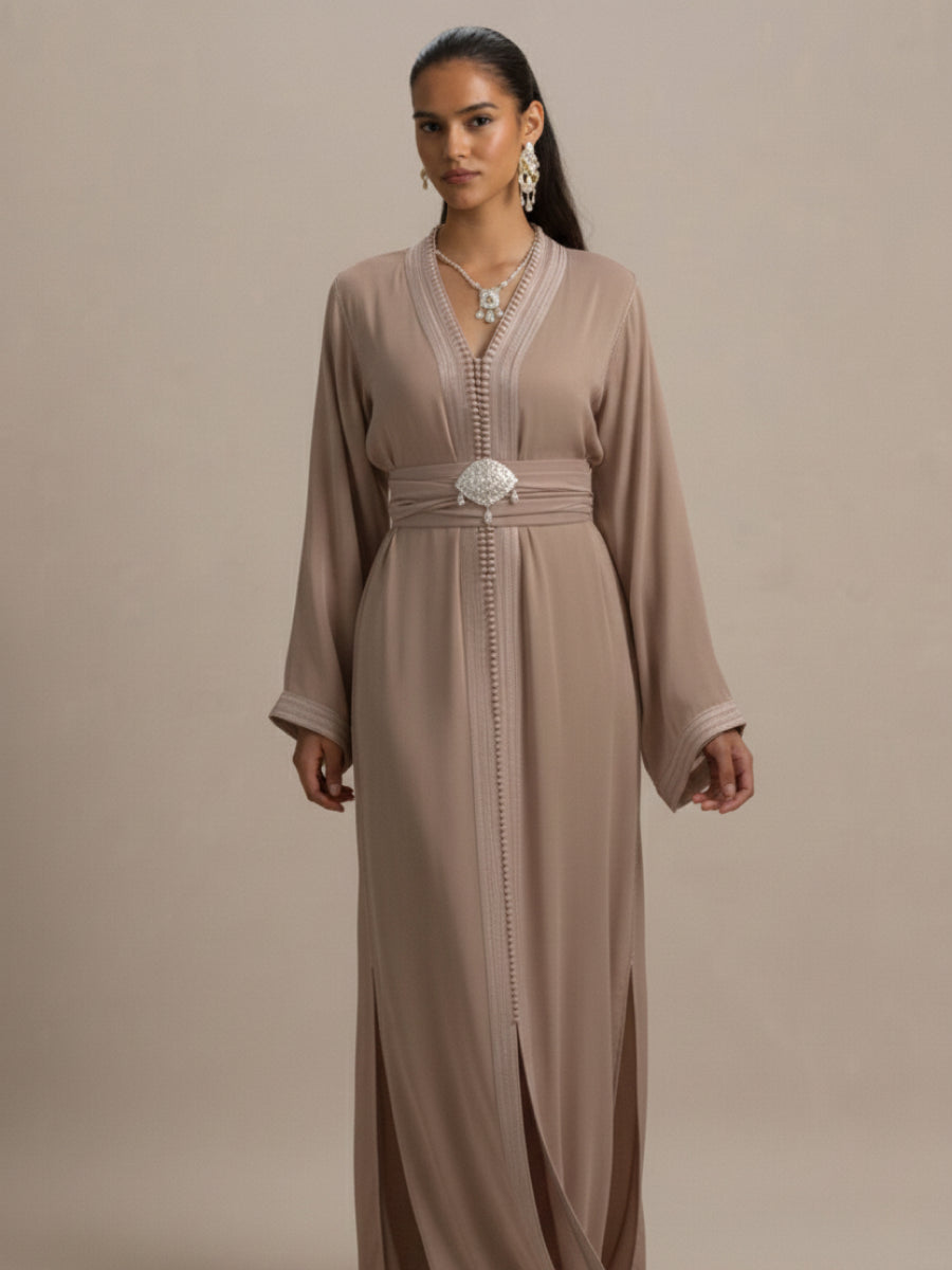 Caftan Marron - Caftania Paris