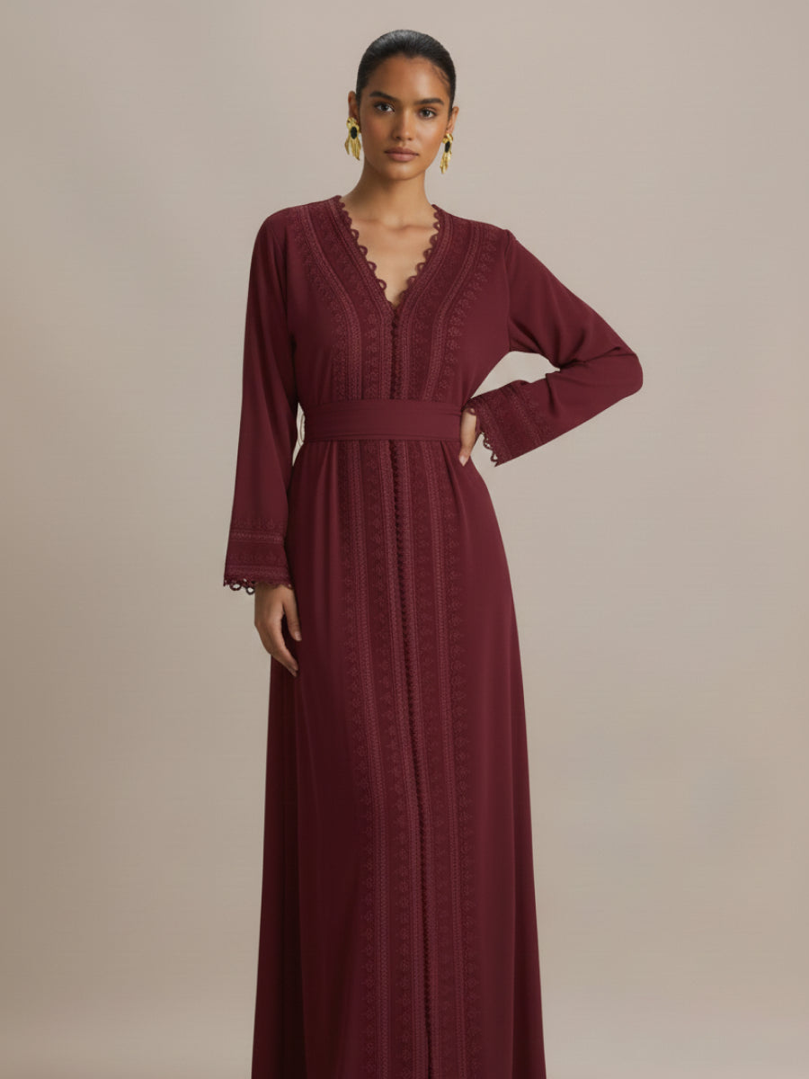 Caftan Bordeaux - Caftania Paris