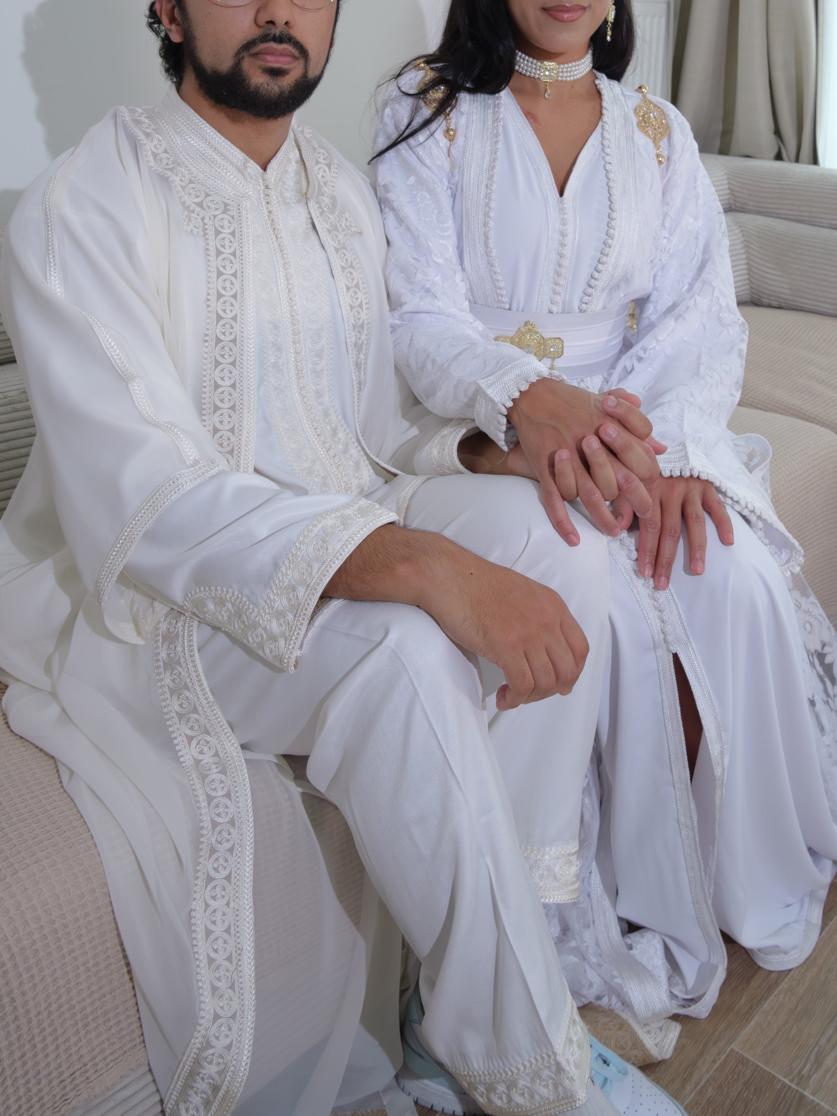 Caftan Mariage Blanc Moderne - Caftania Paris