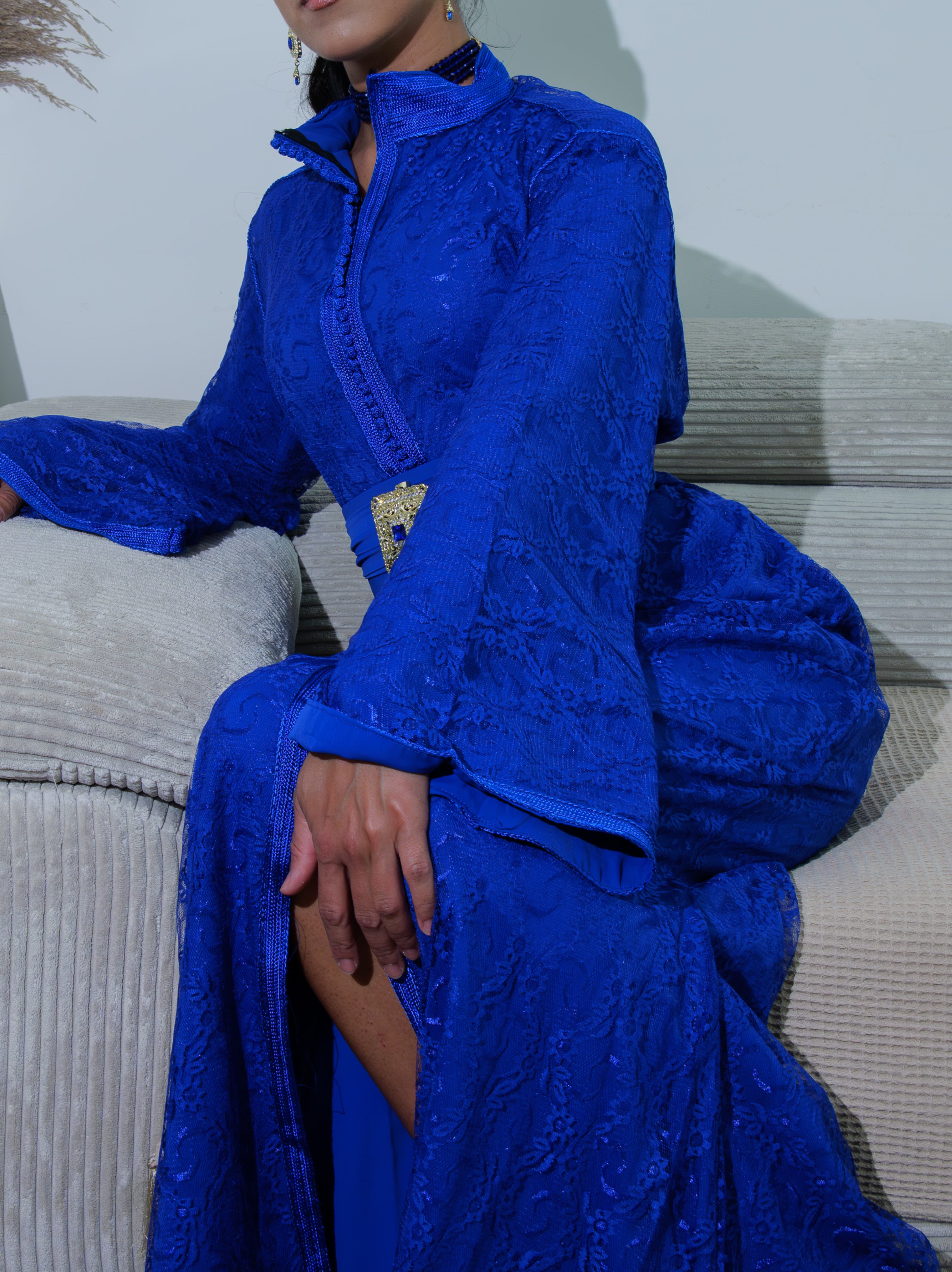 caftan col montant - Caftania Paris
