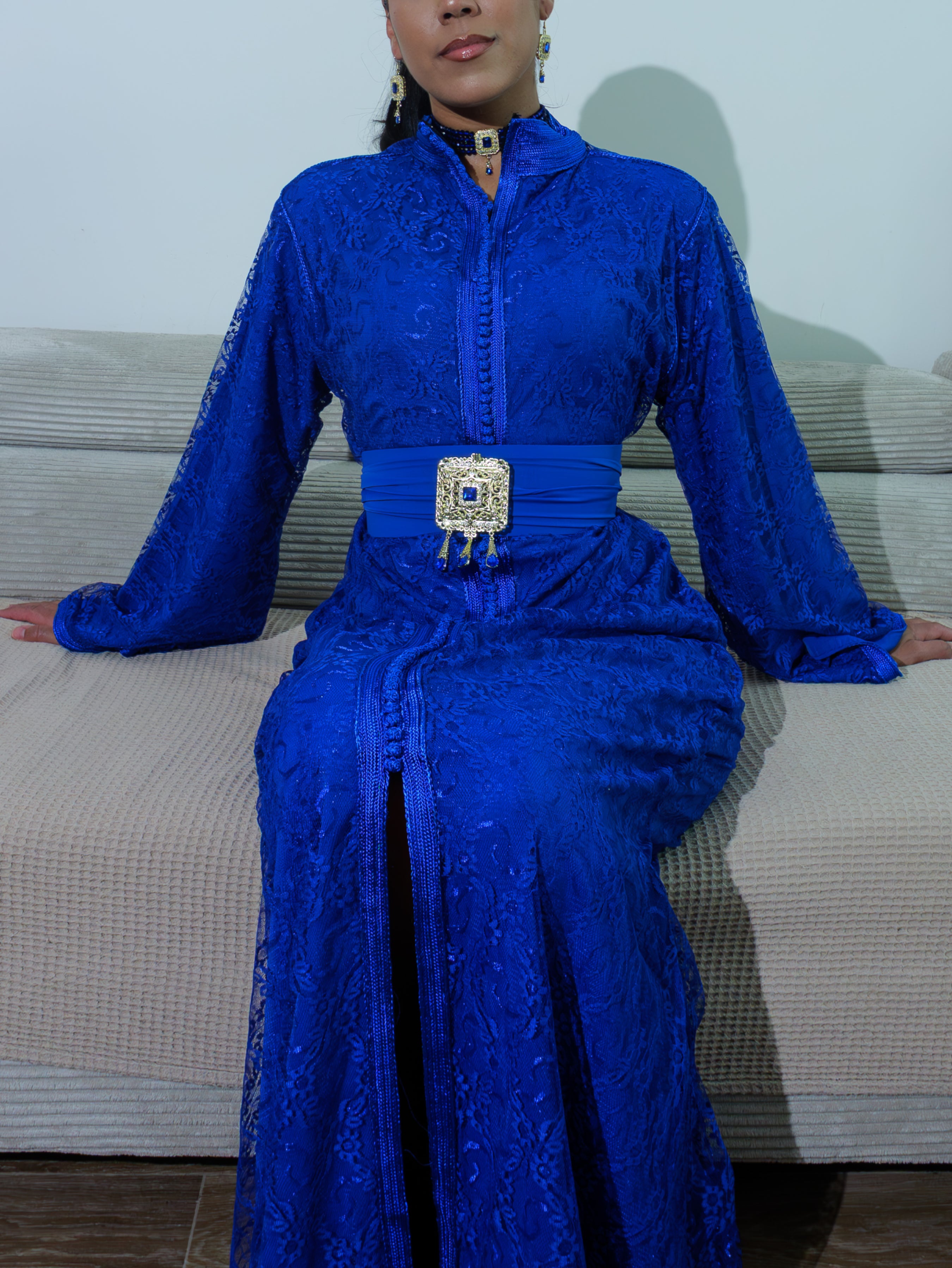 caftan col montant - Caftania Paris