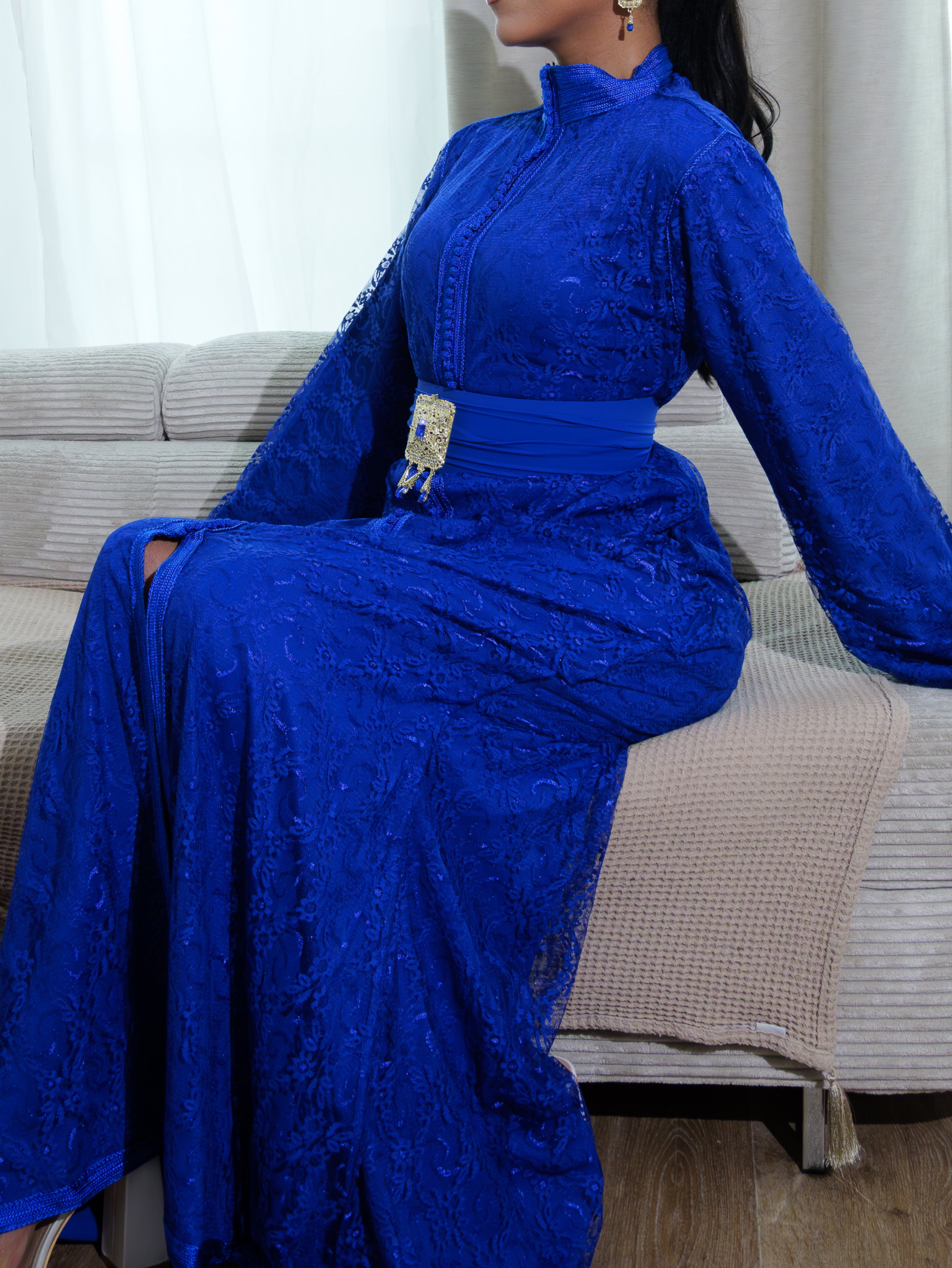 caftan col montant - Caftania Paris