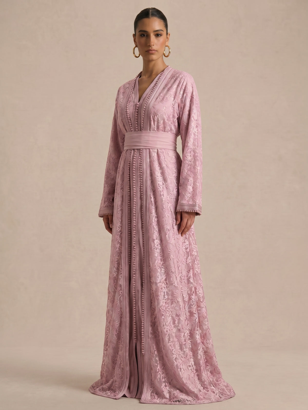 Caftan Rose Bonbon - Caftania Paris