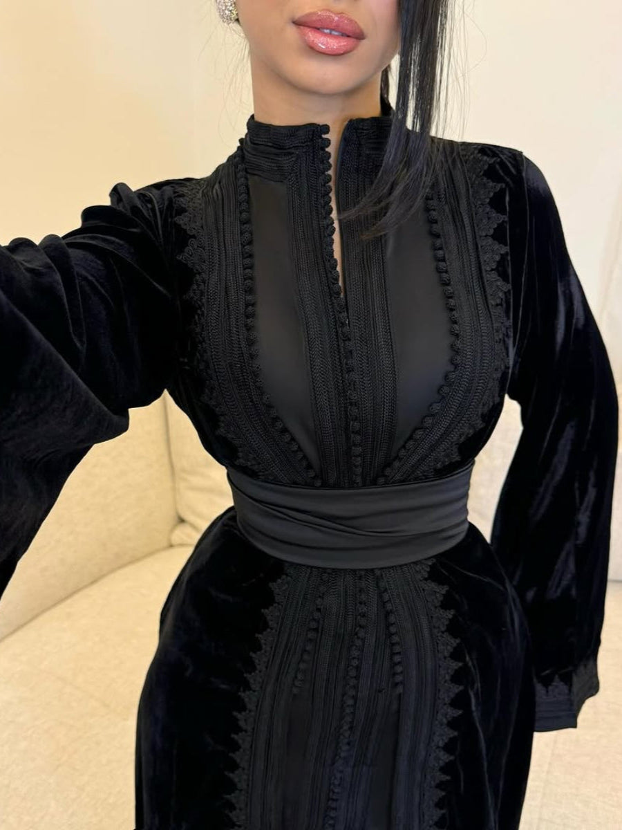 Takchita Noir - Caftania Paris