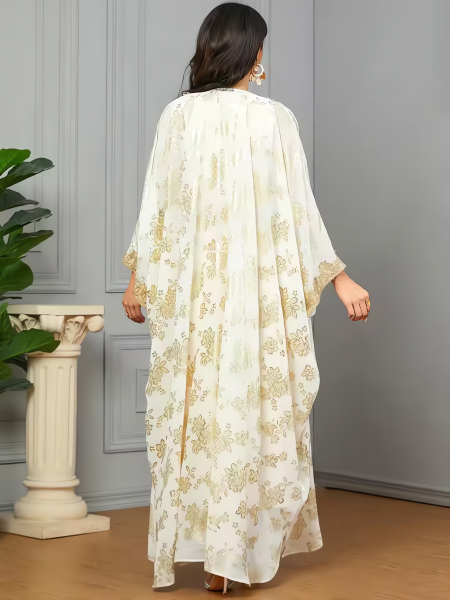Caftan Blanc et Doré | Caftania Paris
