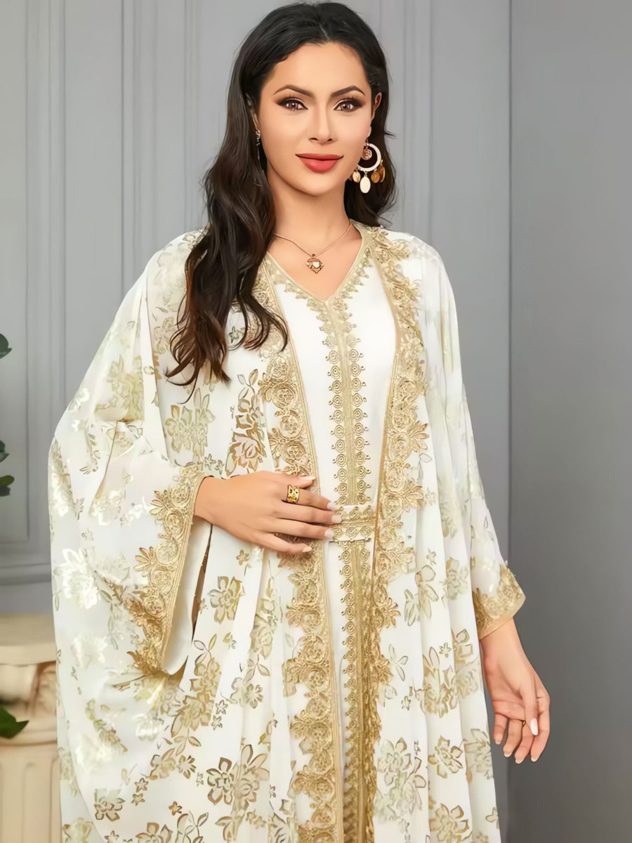 Caftan Blanc et Doré | Caftania Paris