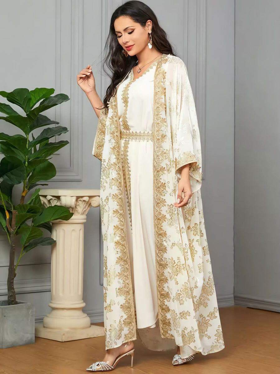 Caftan Blanc et Doré | Caftania Paris