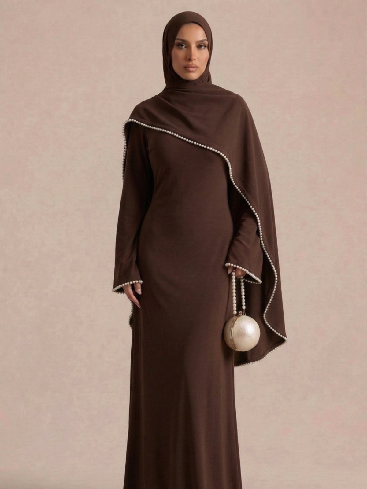 Abaya Marron - Caftania Paris