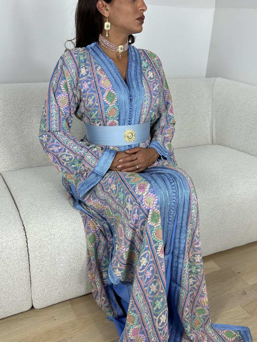 Caftan Bleu Marine - Caftania Paris