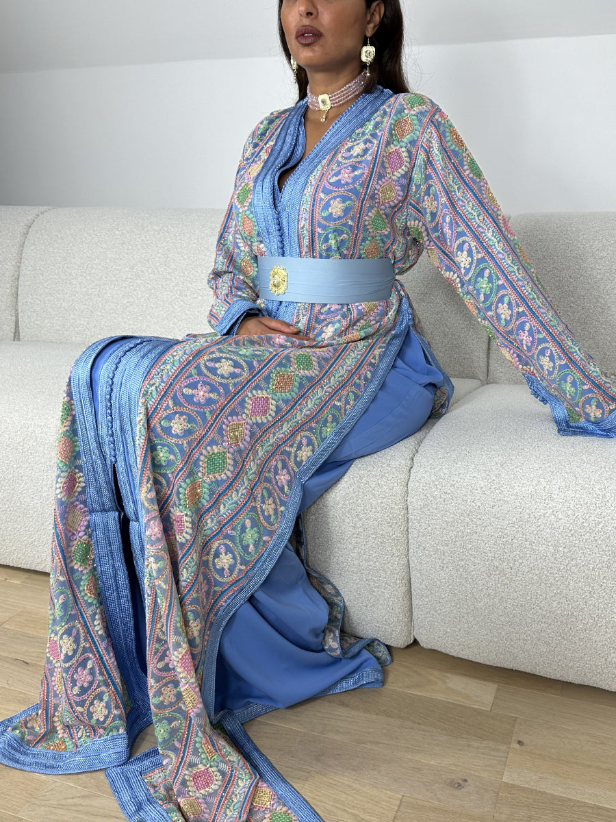 Caftan Bleu Marine - Caftania Paris