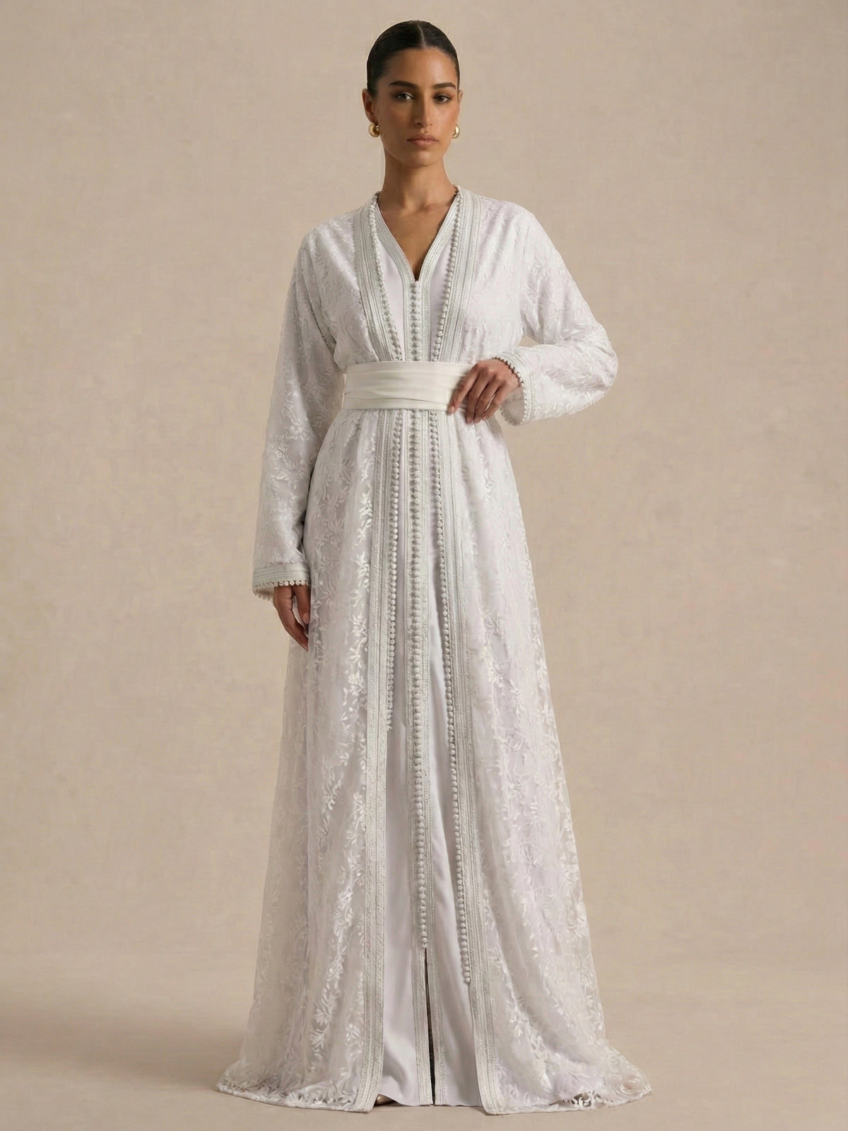 Caftan Mariage Blanc Moderne - Caftania Paris