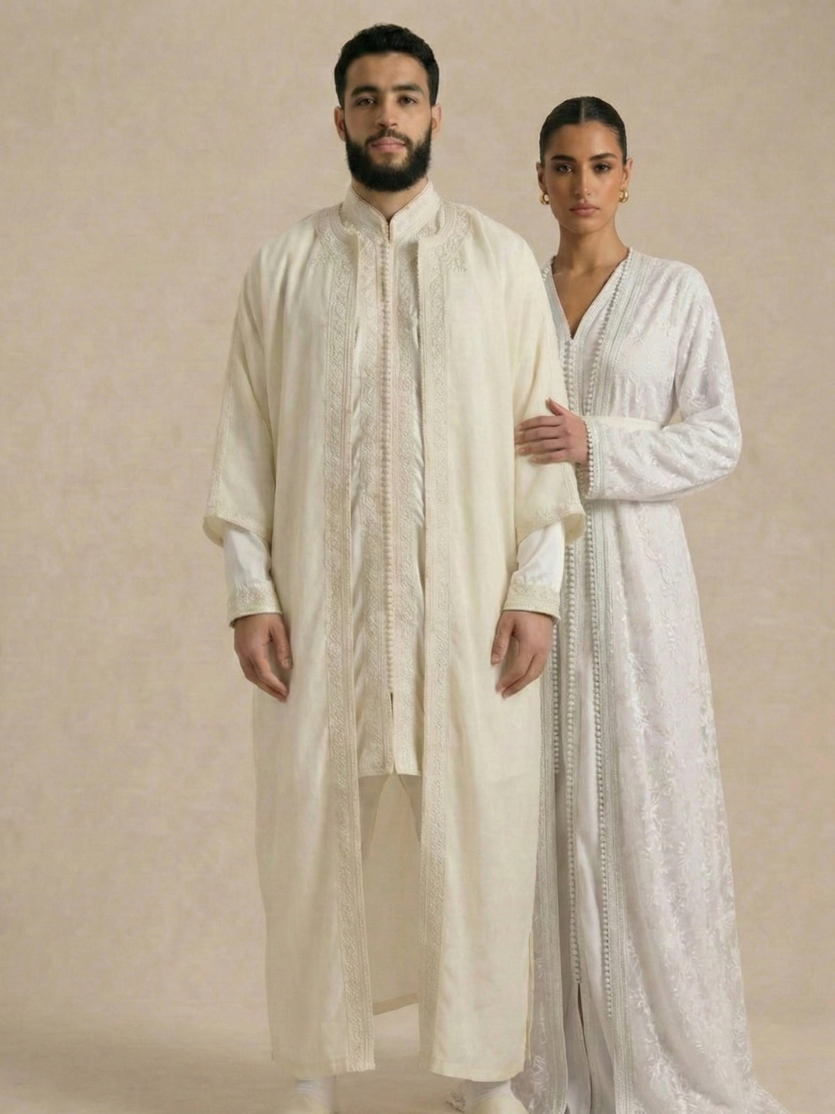 Caftan Mariage Blanc Moderne - Caftania Paris