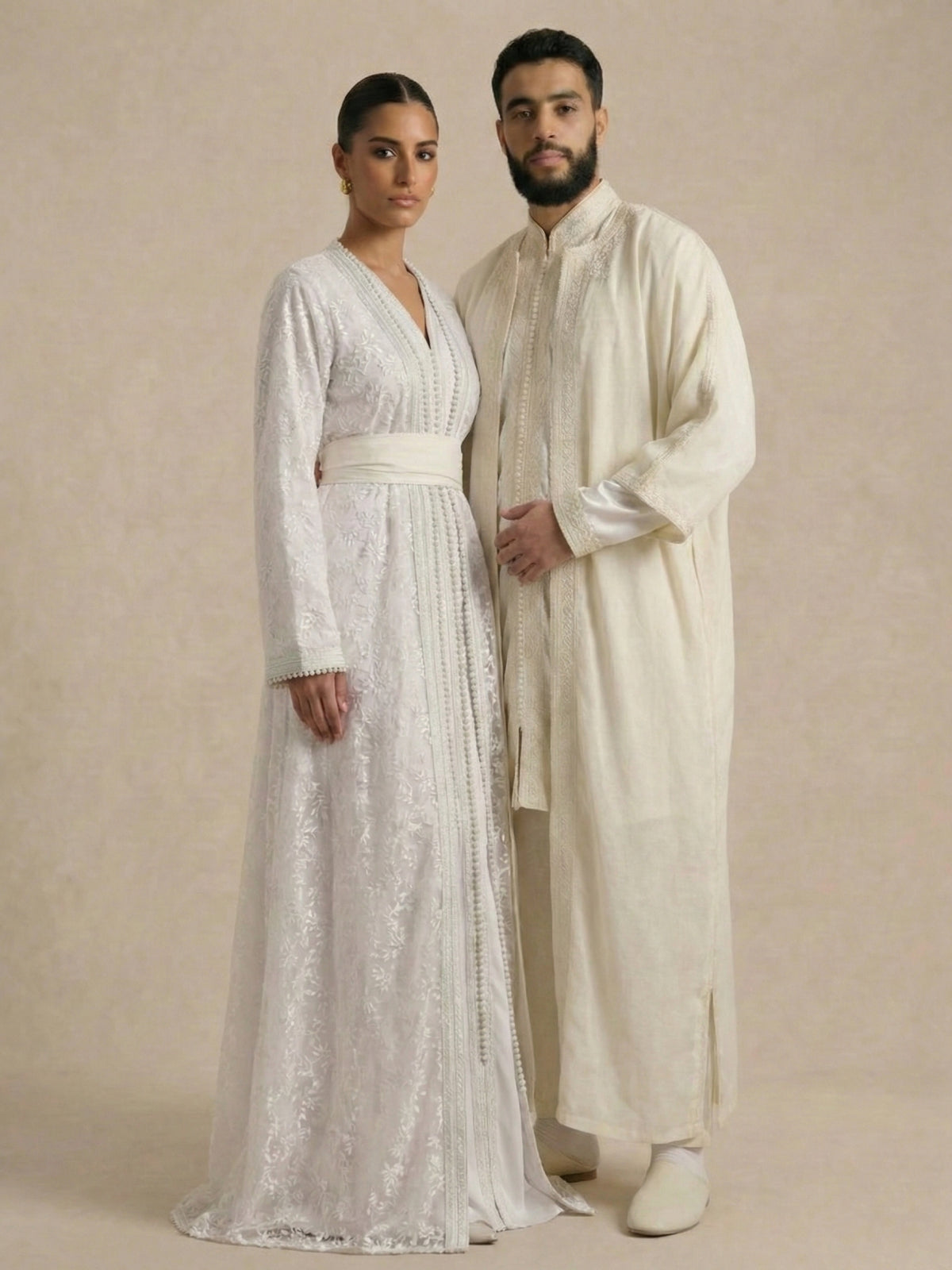 Caftan Mariage Blanc Moderne - Caftania Paris