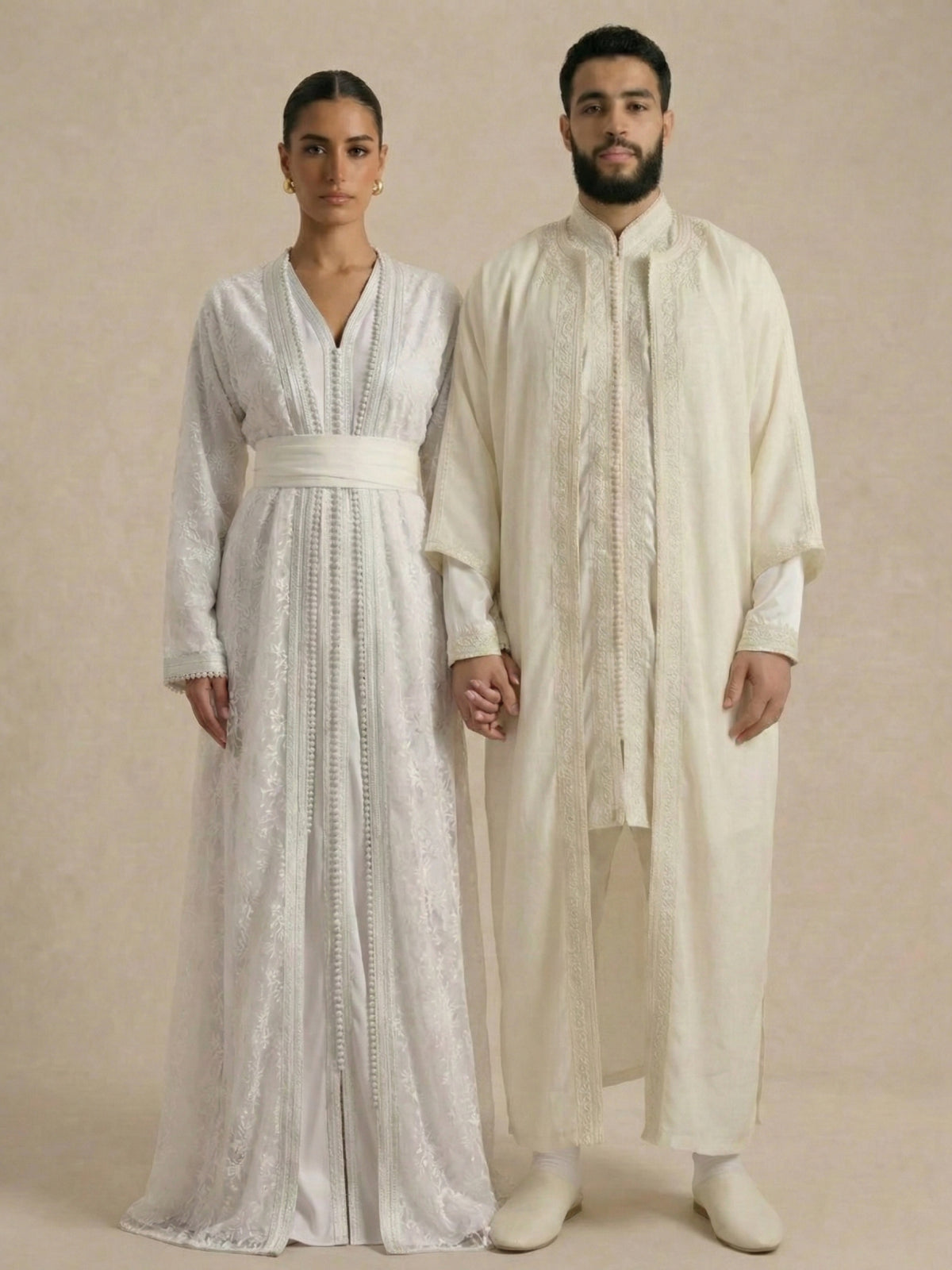 Caftan Mariage Blanc Moderne - Caftania Paris