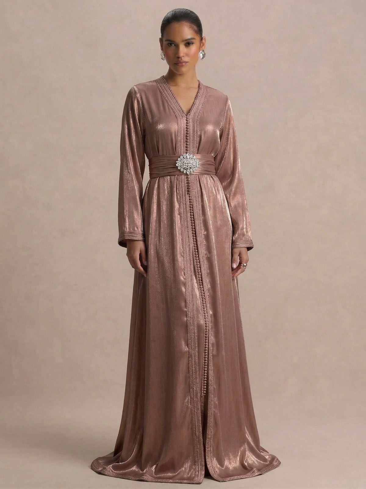 Caftan Marron - Caftania Paris