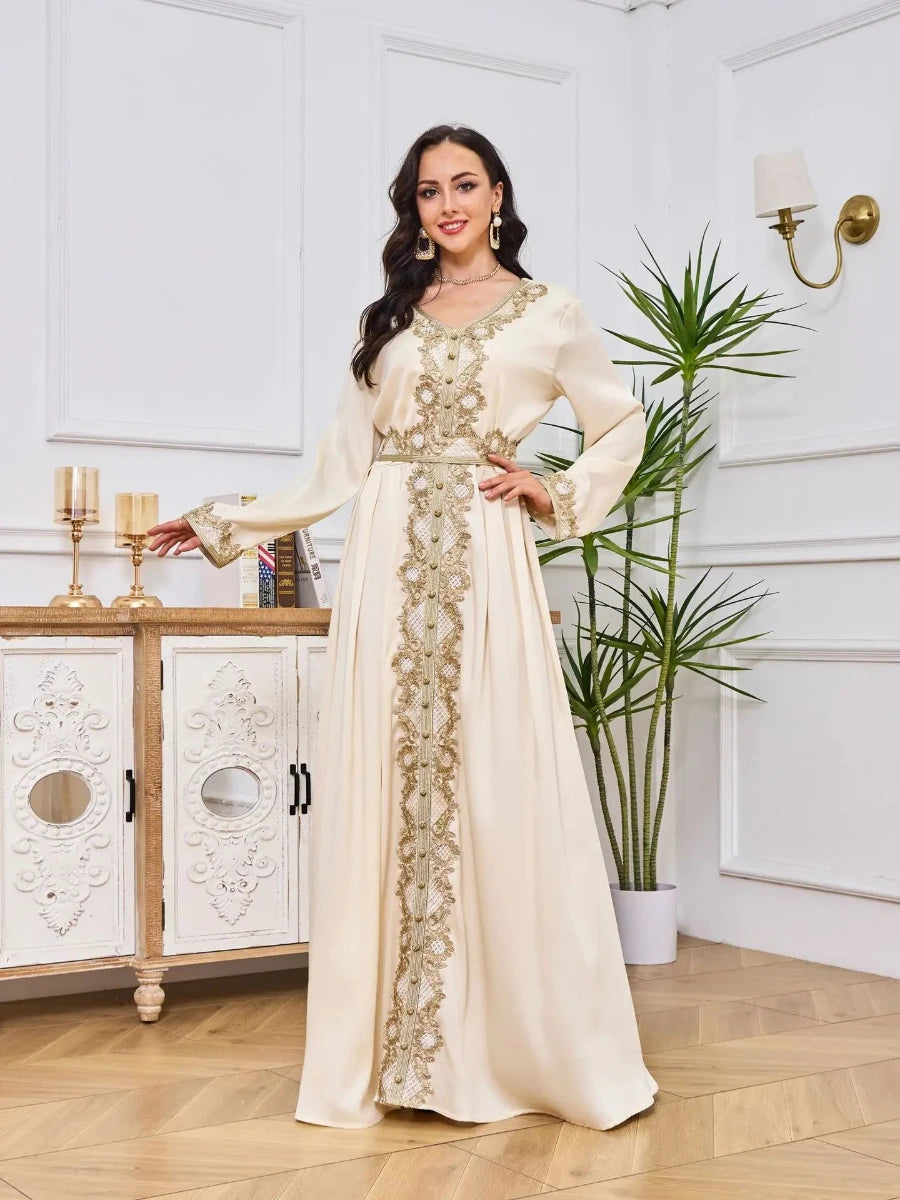 green emerald velvet dress White Caftan Dress