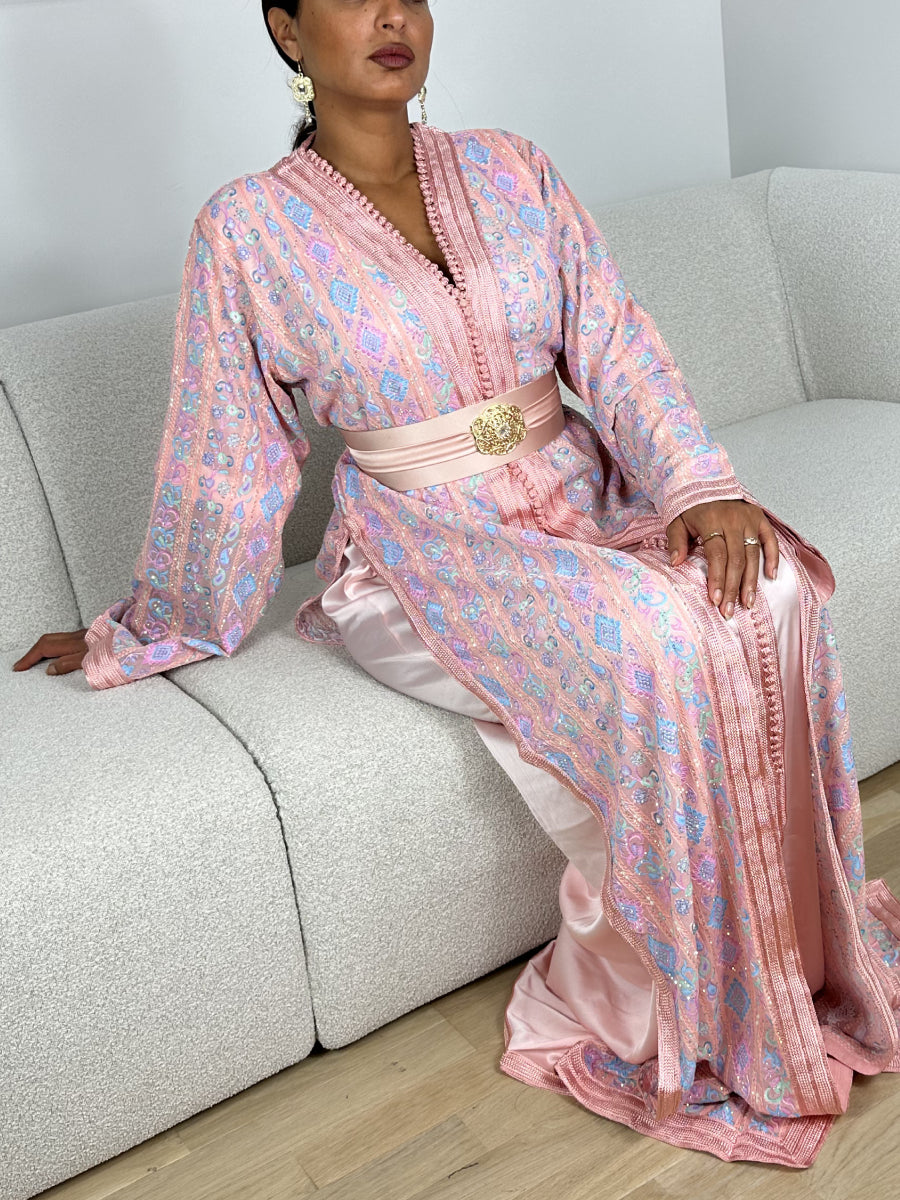 Caftan Rose Bonbon - Caftania Paris