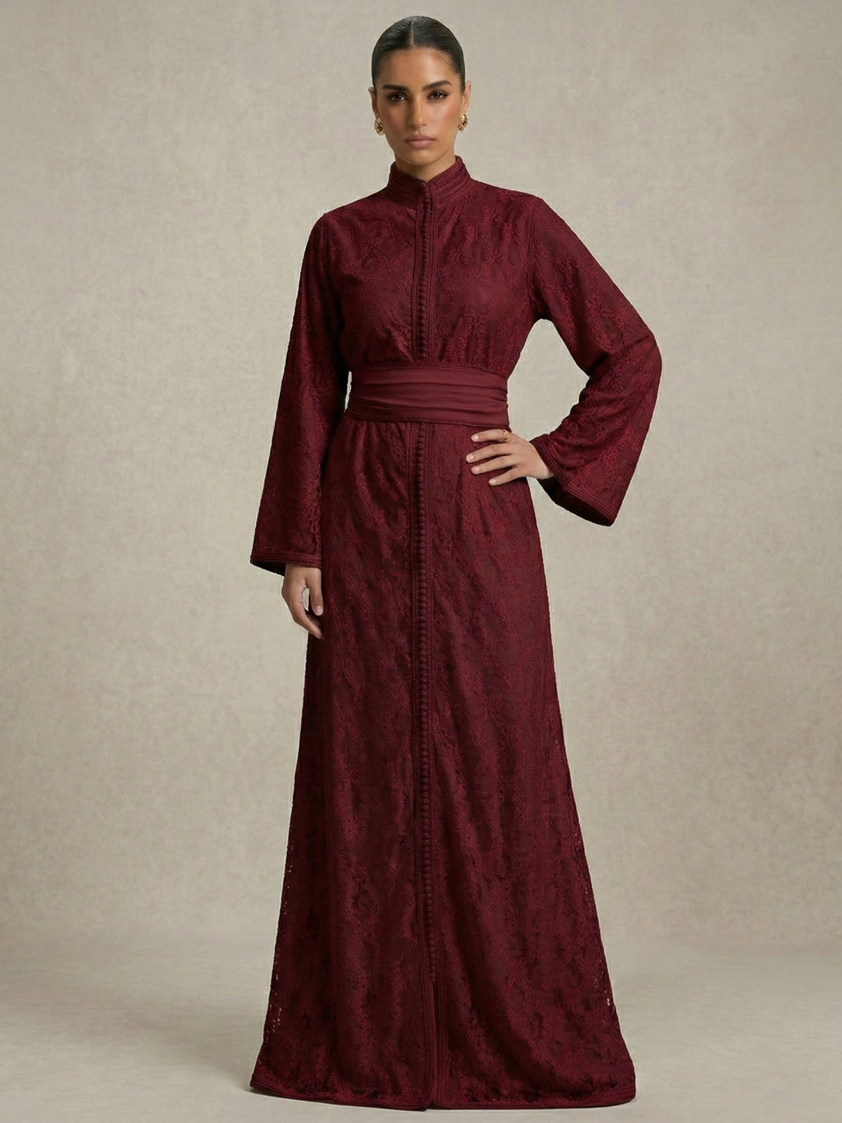 caftan col montant - Caftania Paris