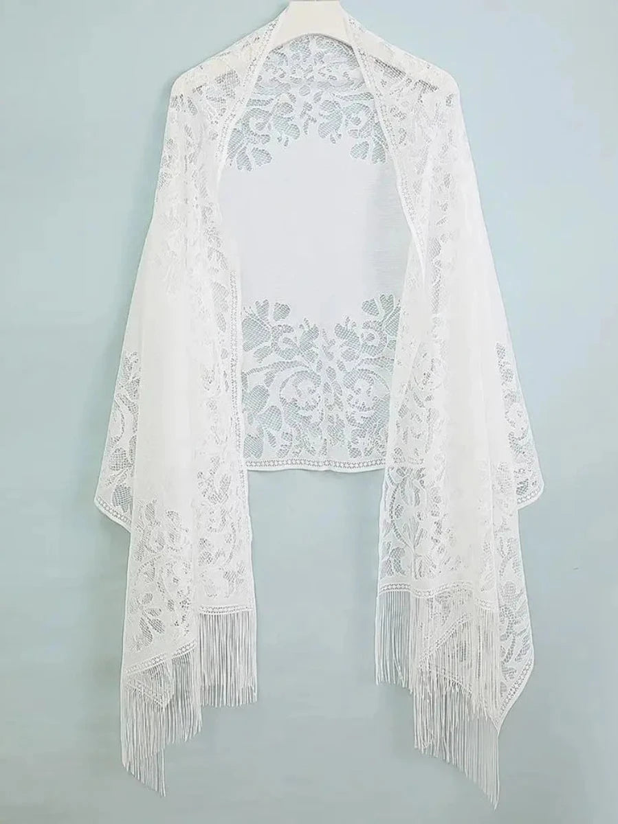 Châle Blanc Mariage - Caftania Paris