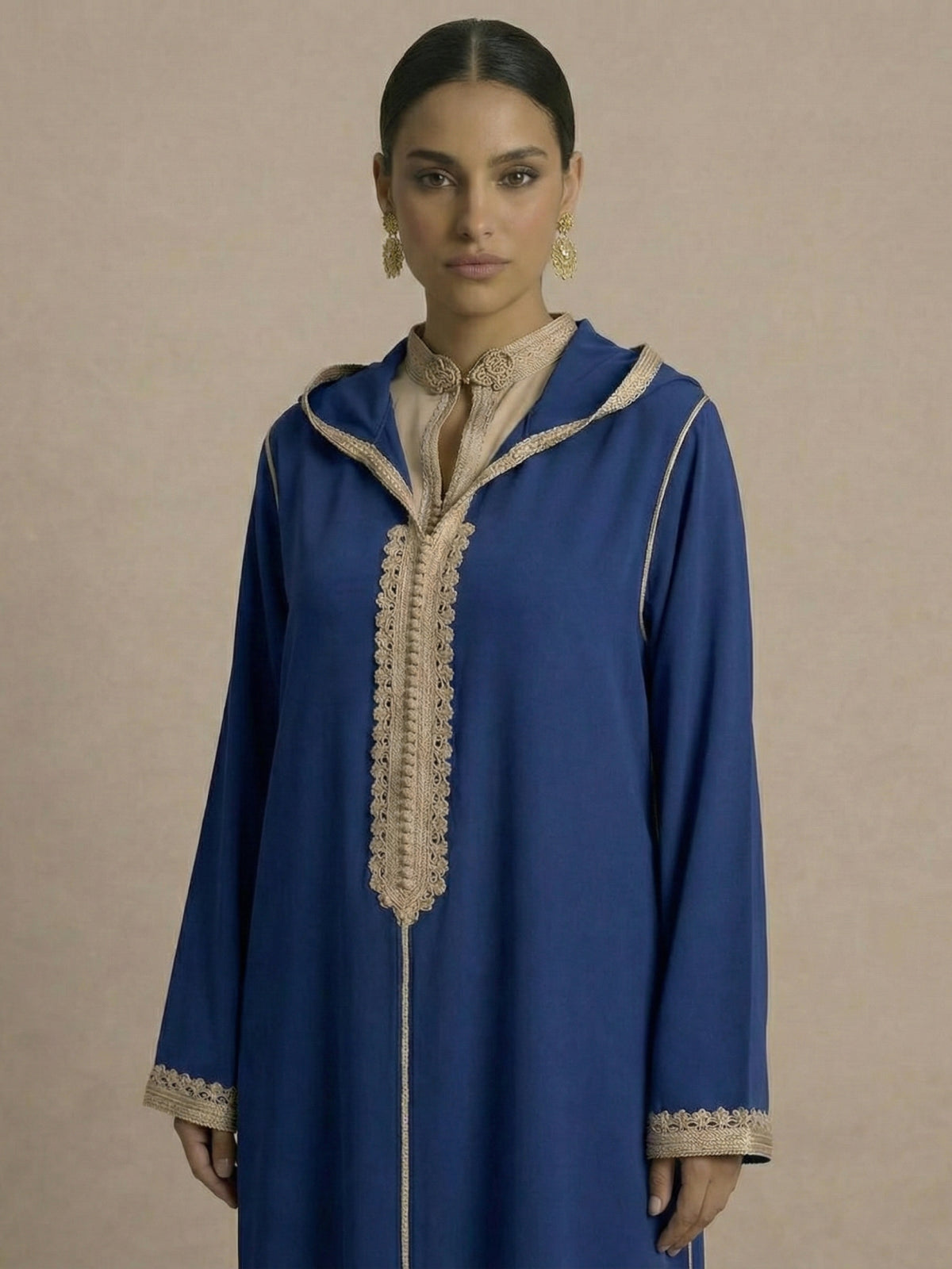 Djellaba Bleu Ciel | Caftania Paris