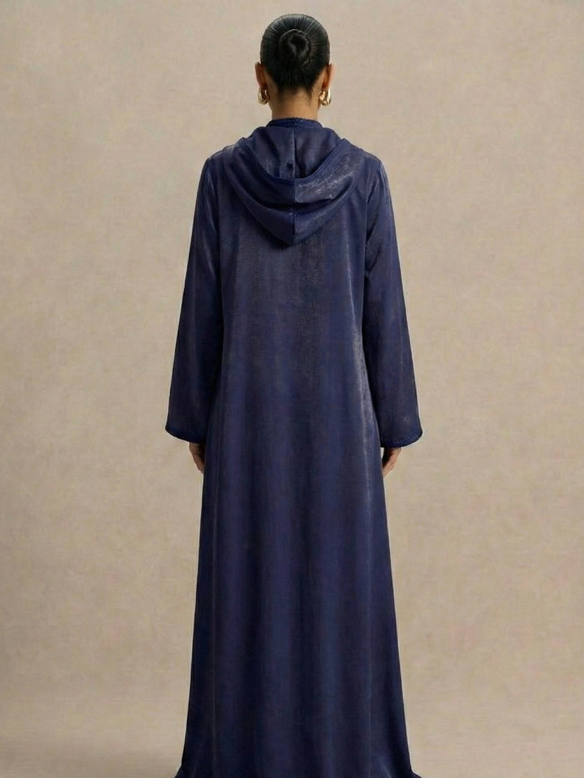 Djellaba Bleu Marine (2 pièces) - Caftania Paris