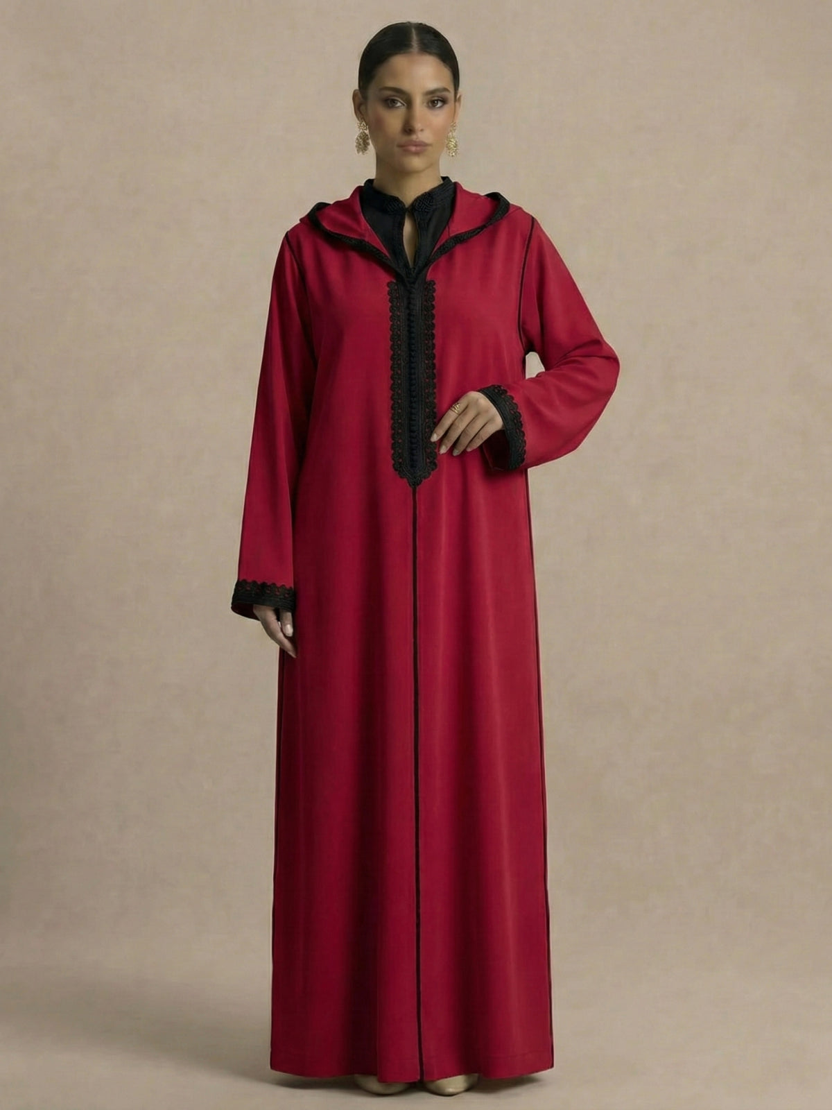 Djellaba Rouge | Caftania Paris