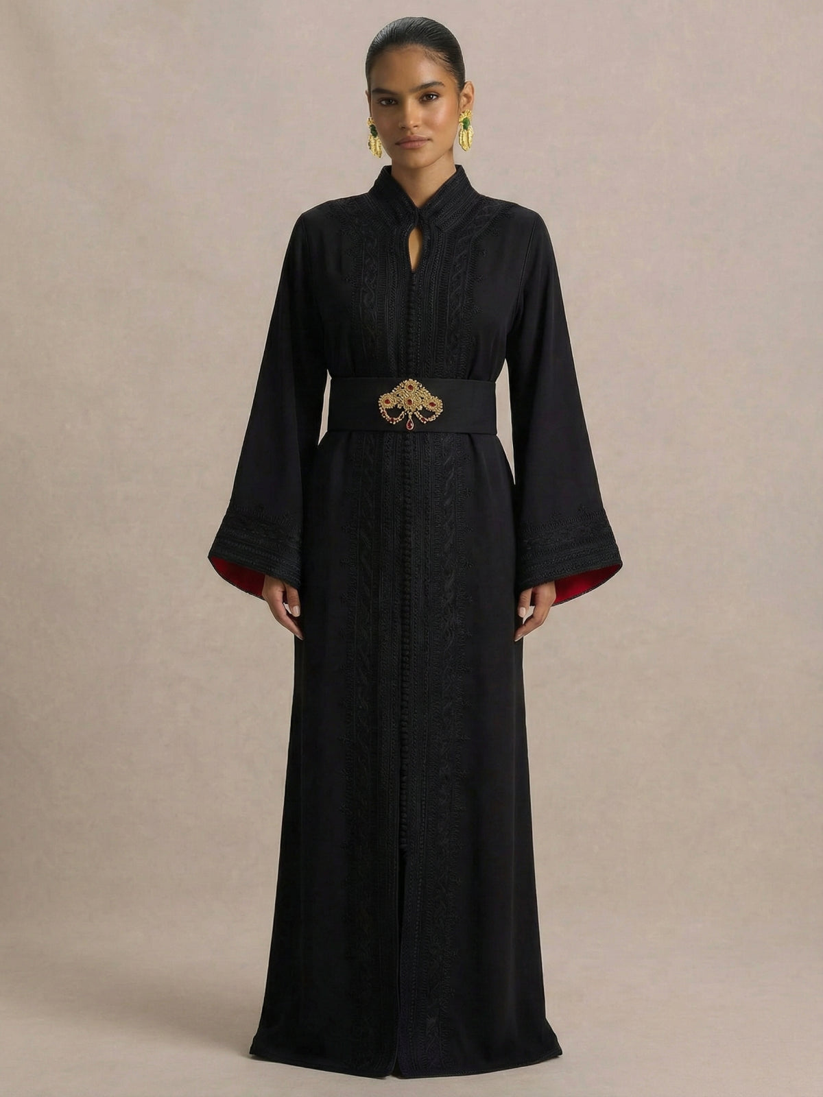 Caftan Noir Moderne | Caftania Paris