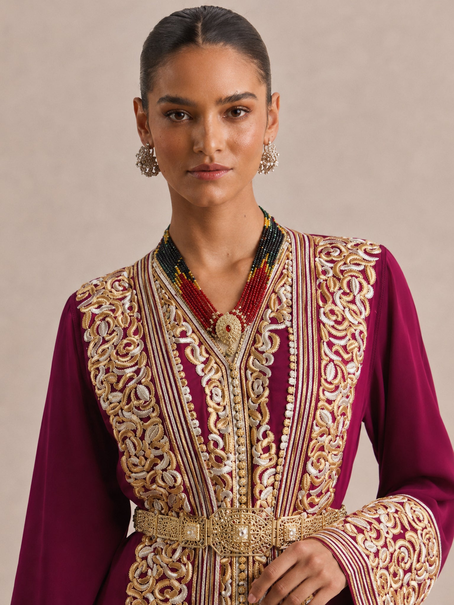 Caftan Rouge et Doré