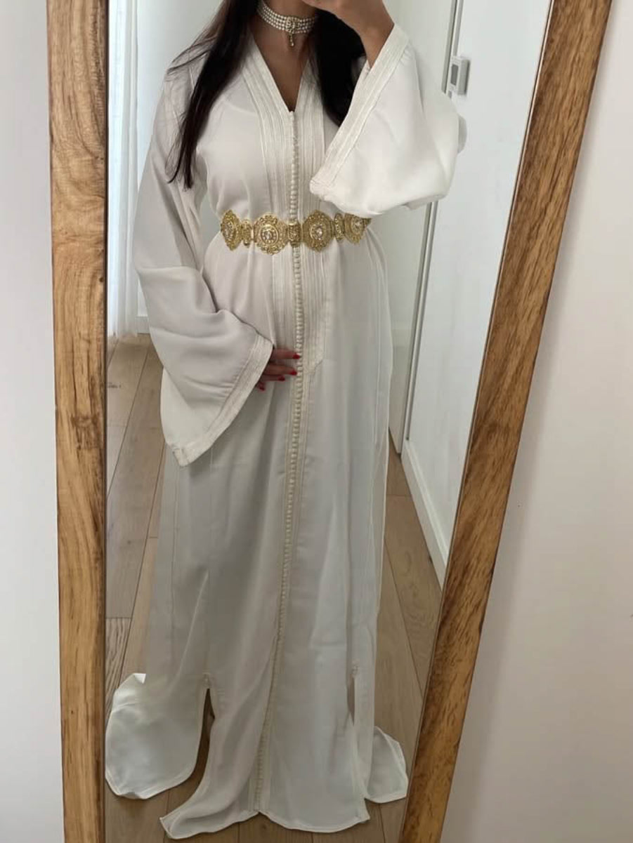 Caftan Marocain Blanc | Caftania Paris