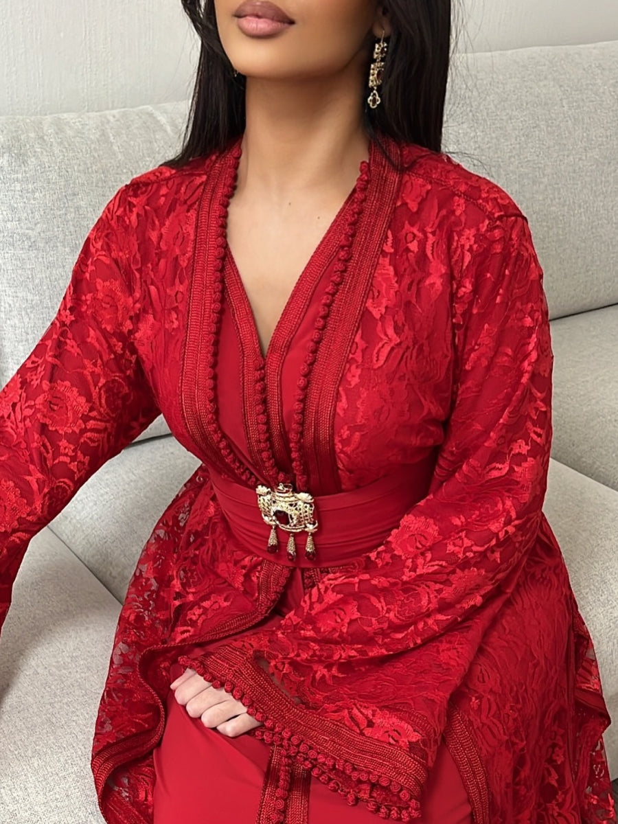 Caftan Bordeaux - Caftania Paris