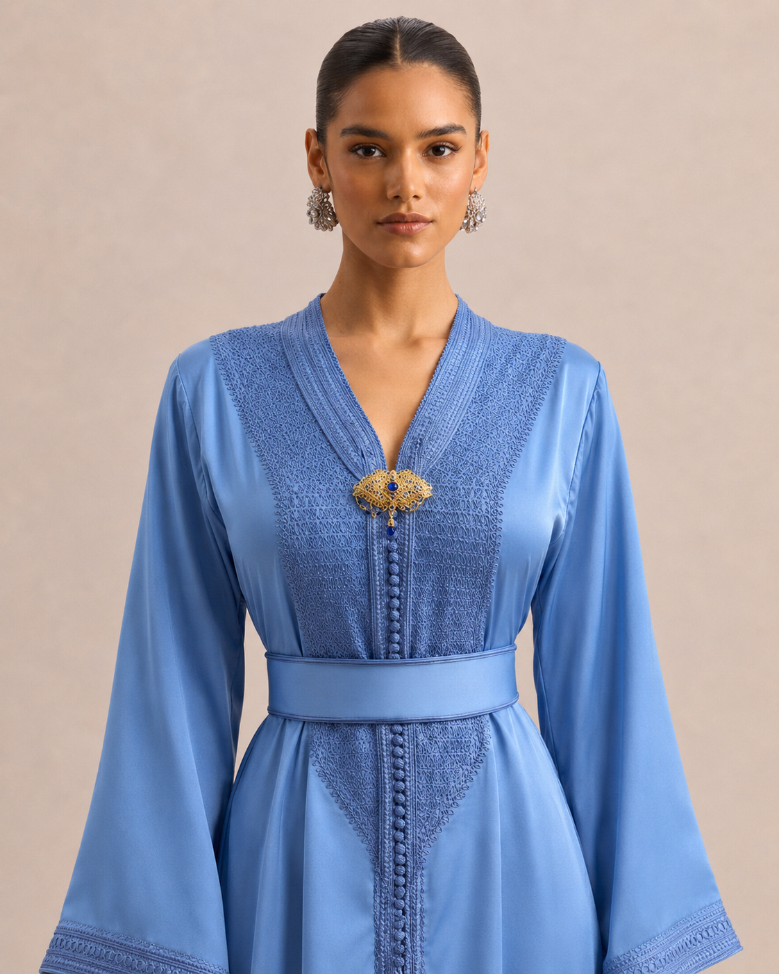 Caftan Marocain Bleu | Caftania Paris