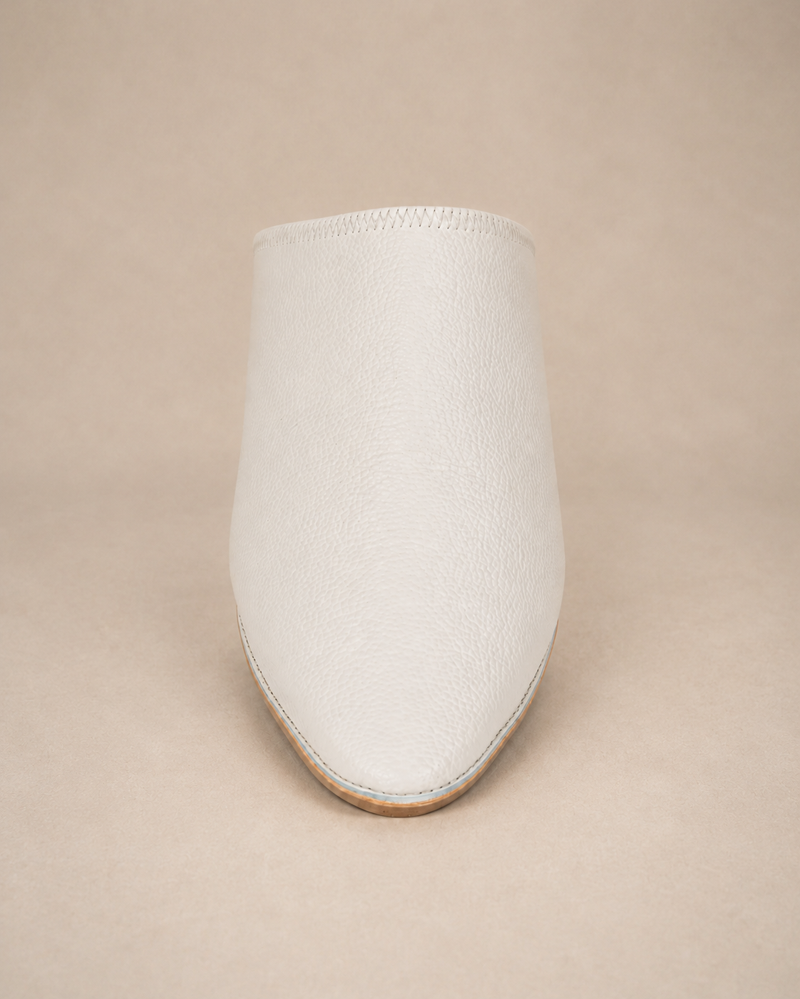 Babouches Marocaines en Cuir Blanc